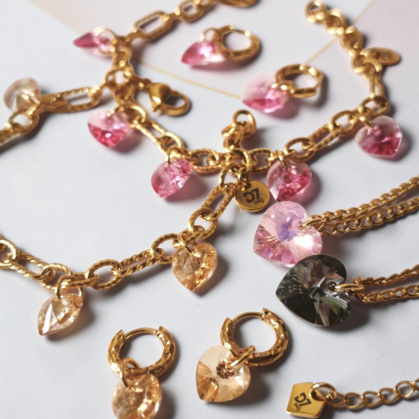 Pendientes Golden Swarovski - D7 Brand