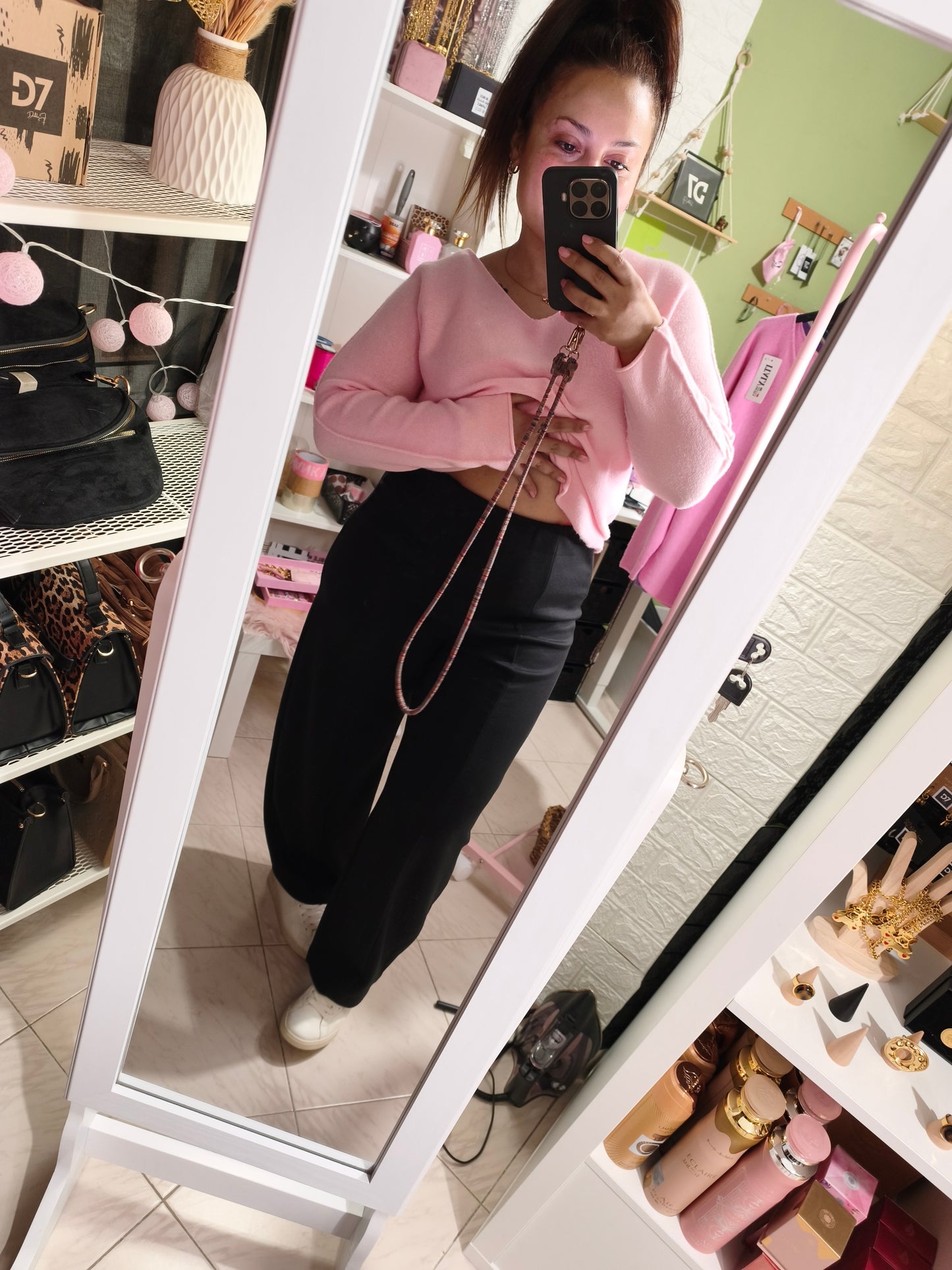 Pantalón Balloon Pinzas Negro