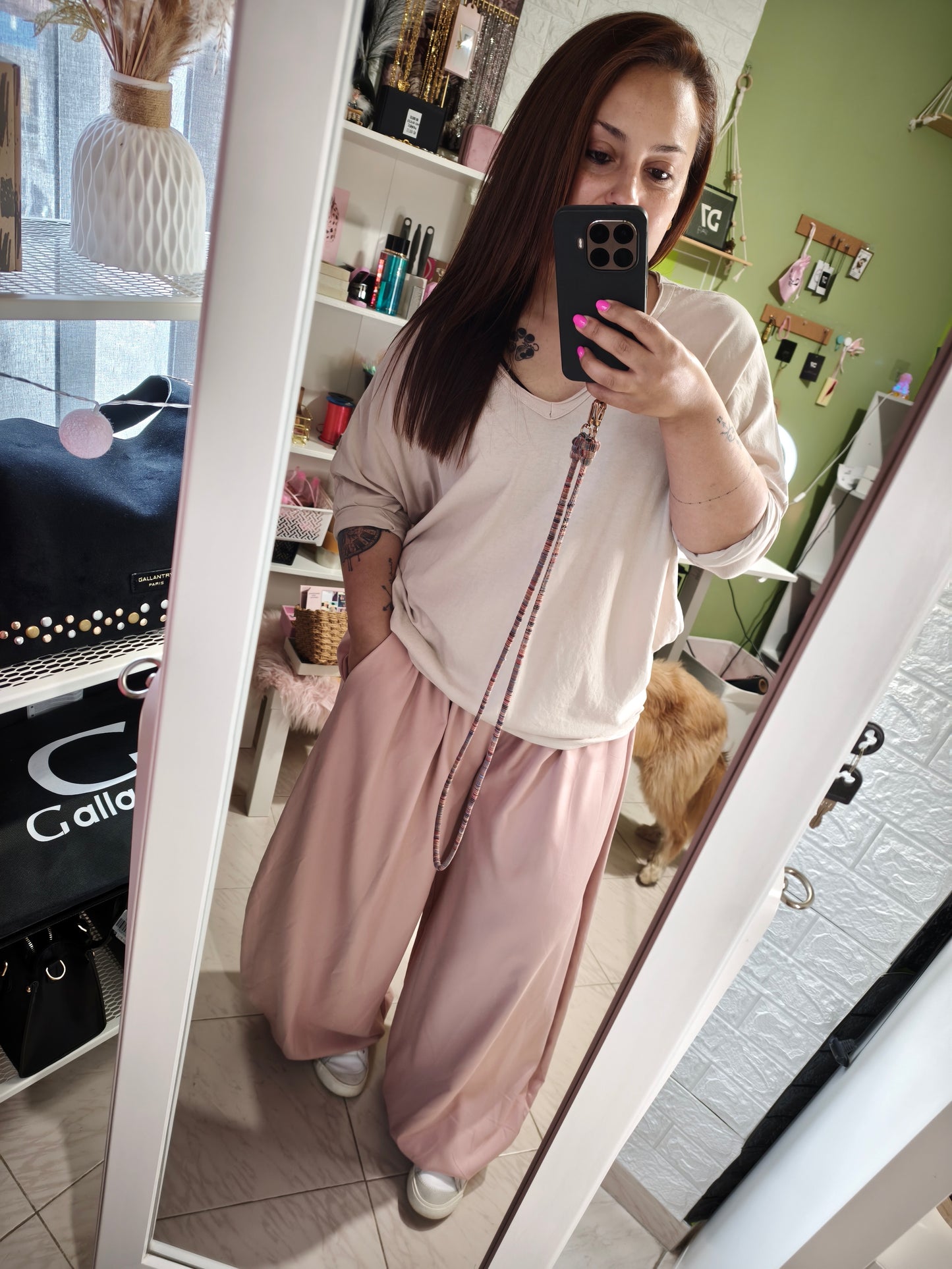 Pantalón Bombacho Estela - Rosa
