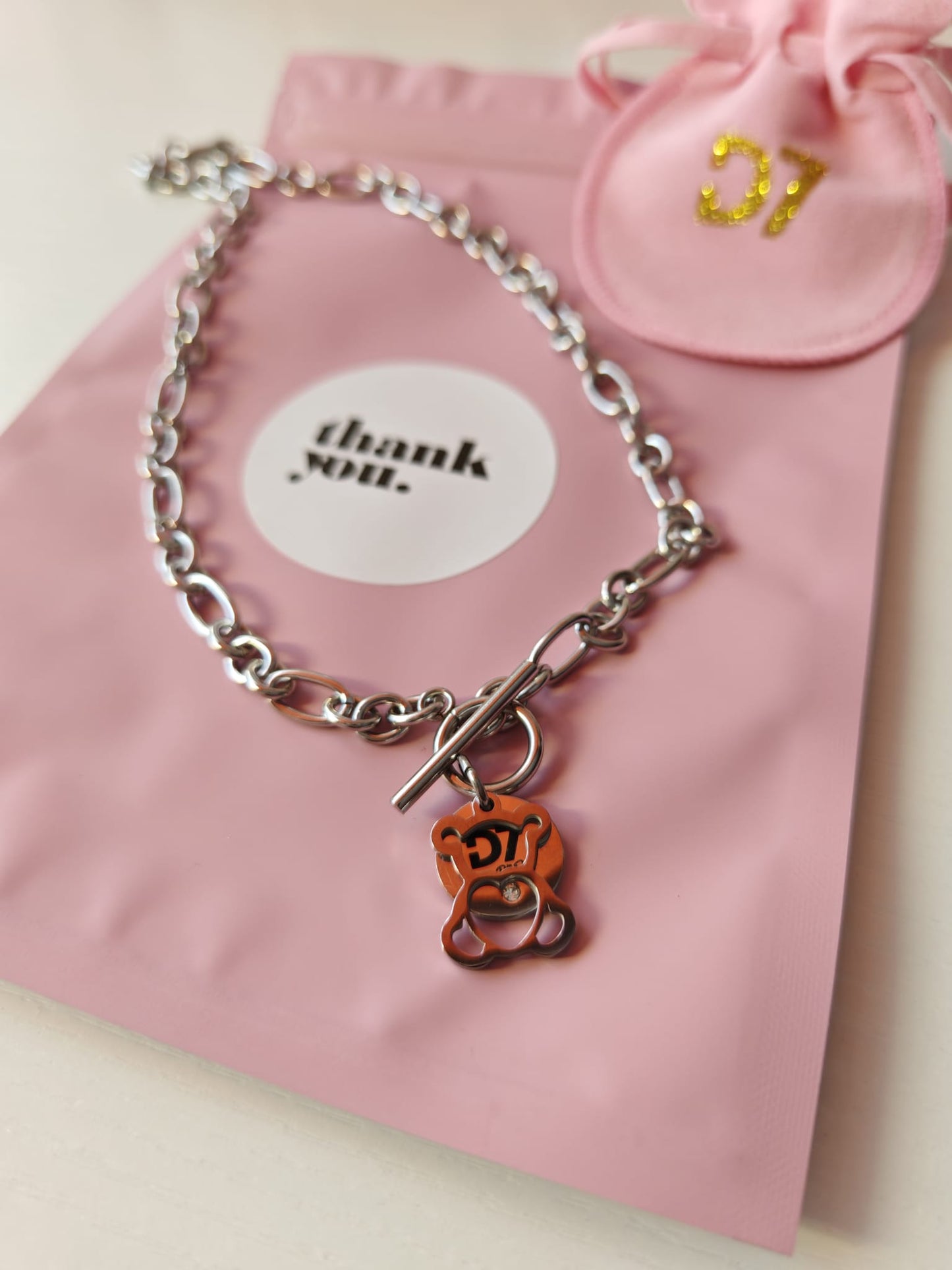 Collar Bear Plata D7