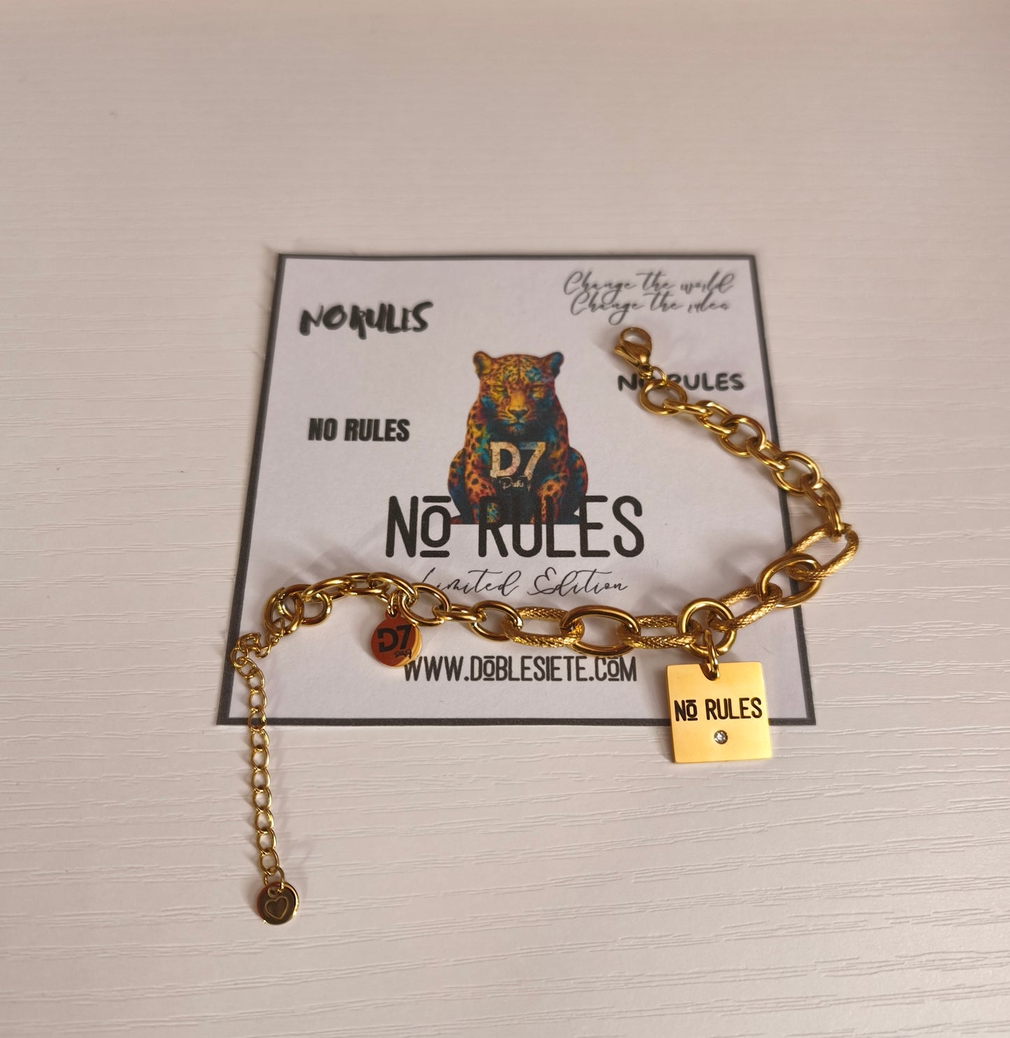 Pulsera NR NO RULES ORO - D7