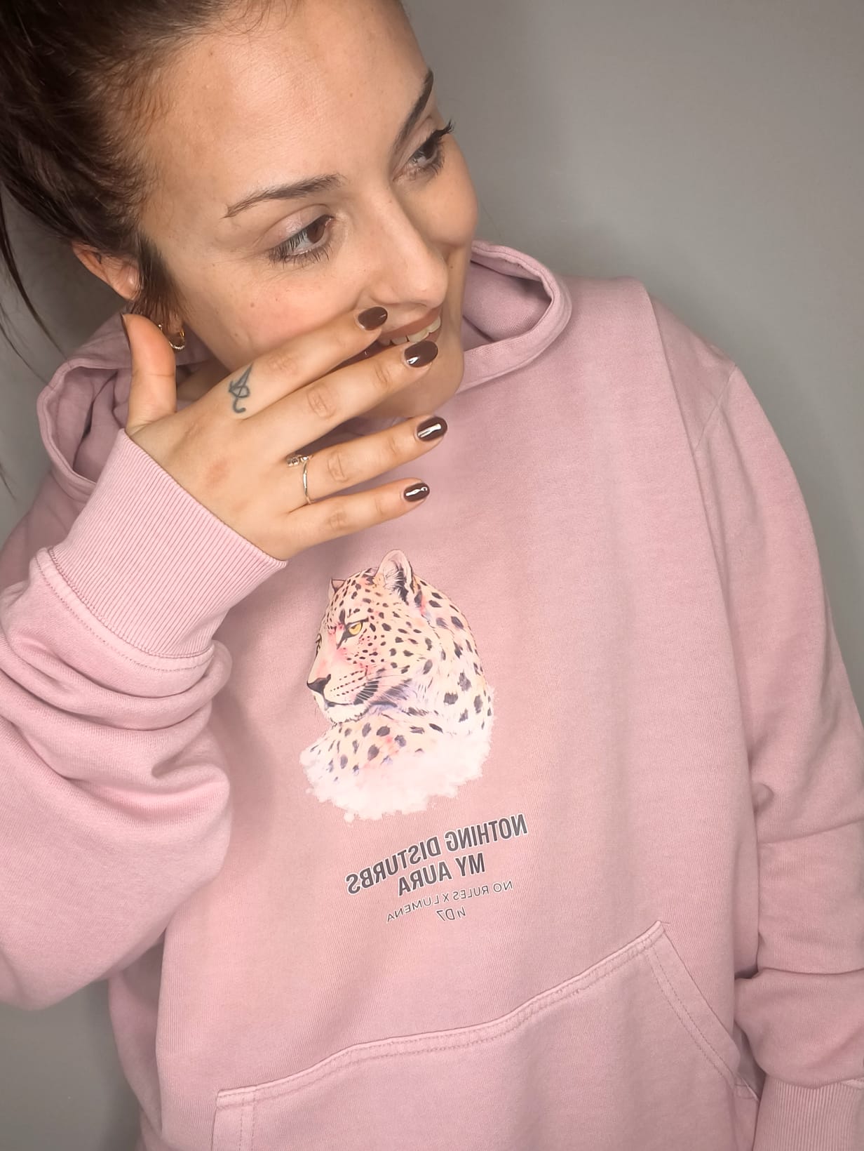 Sudadera NR Lúmena - Rosa Capucha