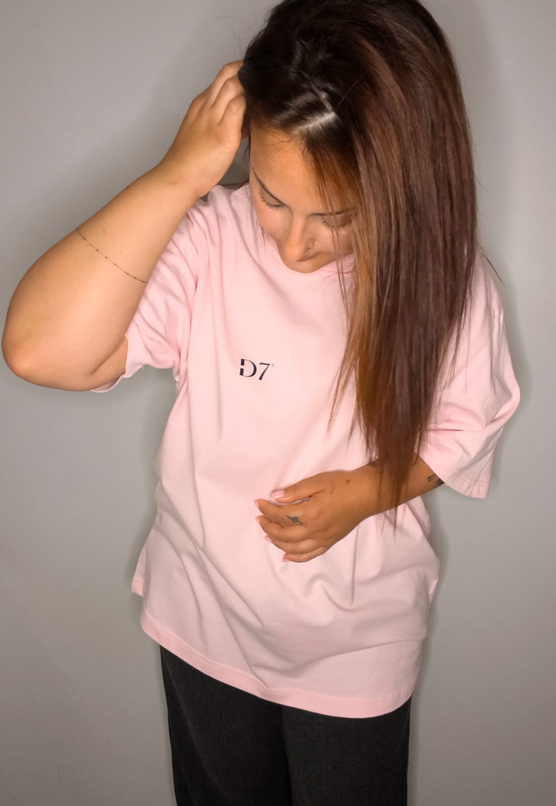 Camiseta Oversize Comfy Rosa - D7 Brand