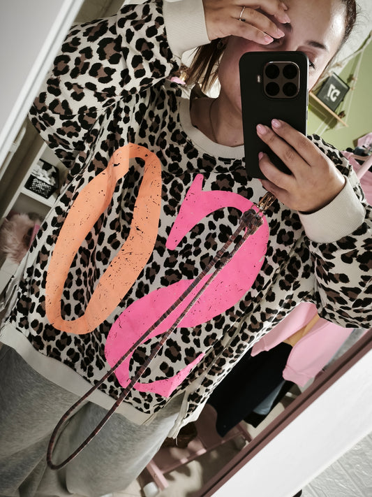 Sudadera Print SOHO Marrón 🤎- Oversize & Flúor