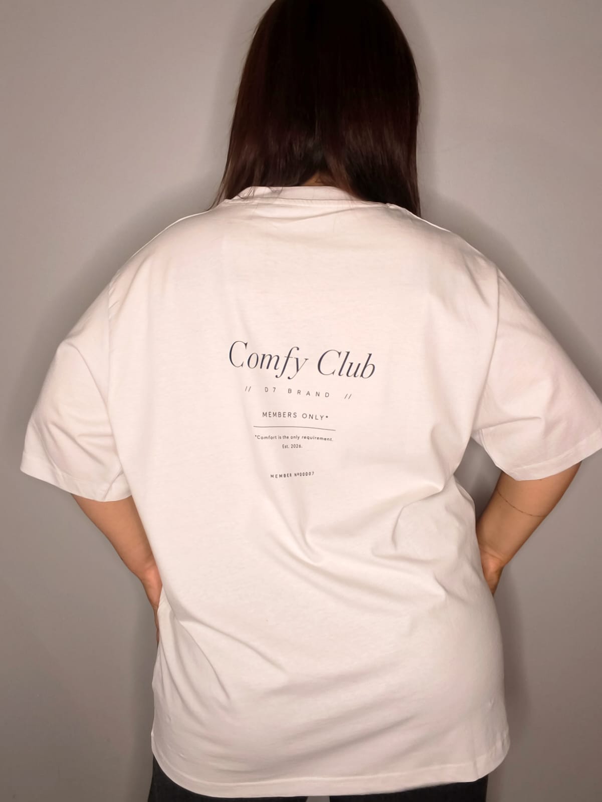 Camiseta Oversize Comfy Blanco - D7 Brand