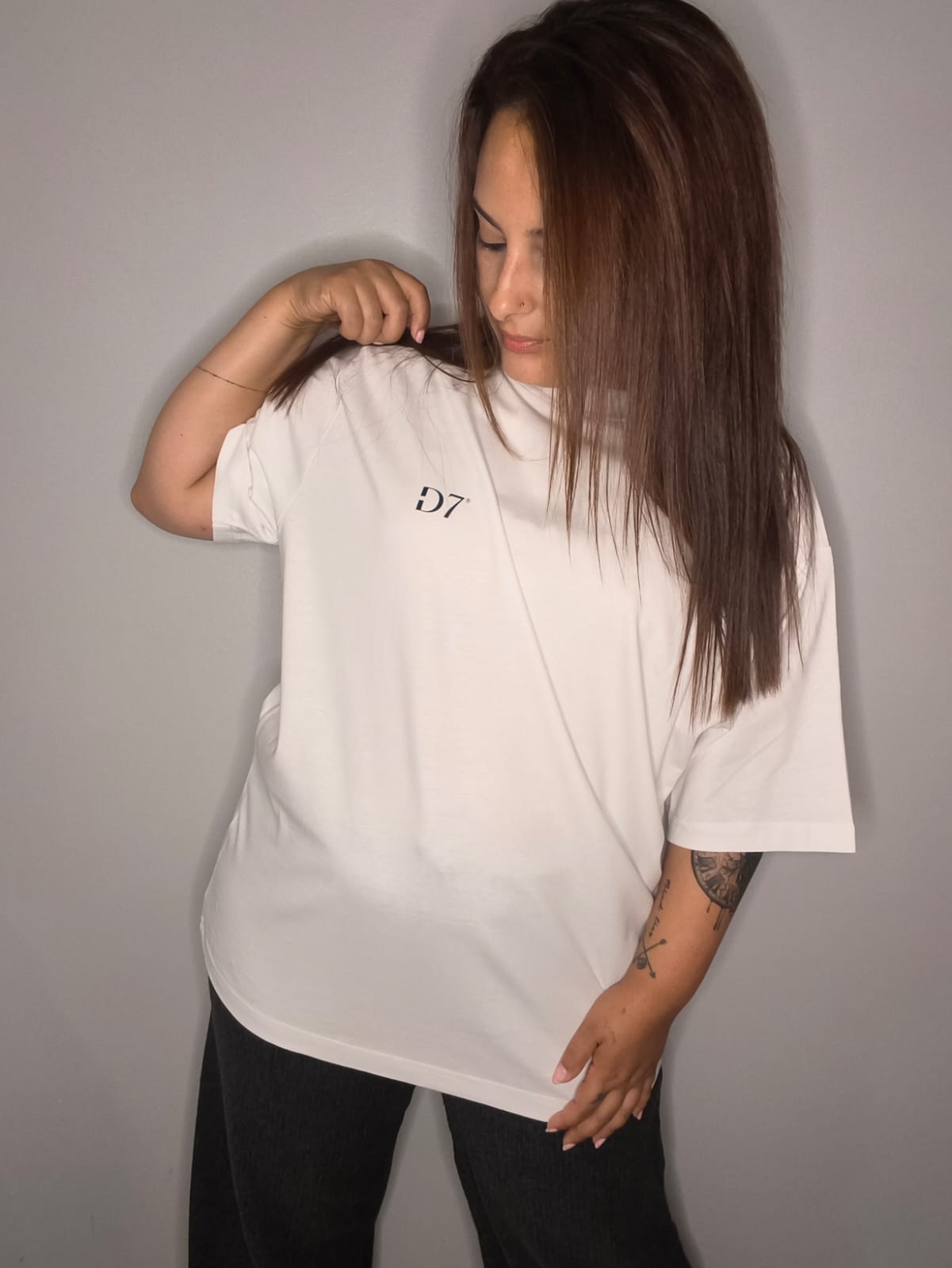 Camiseta Oversize Comfy Blanco - D7 Brand
