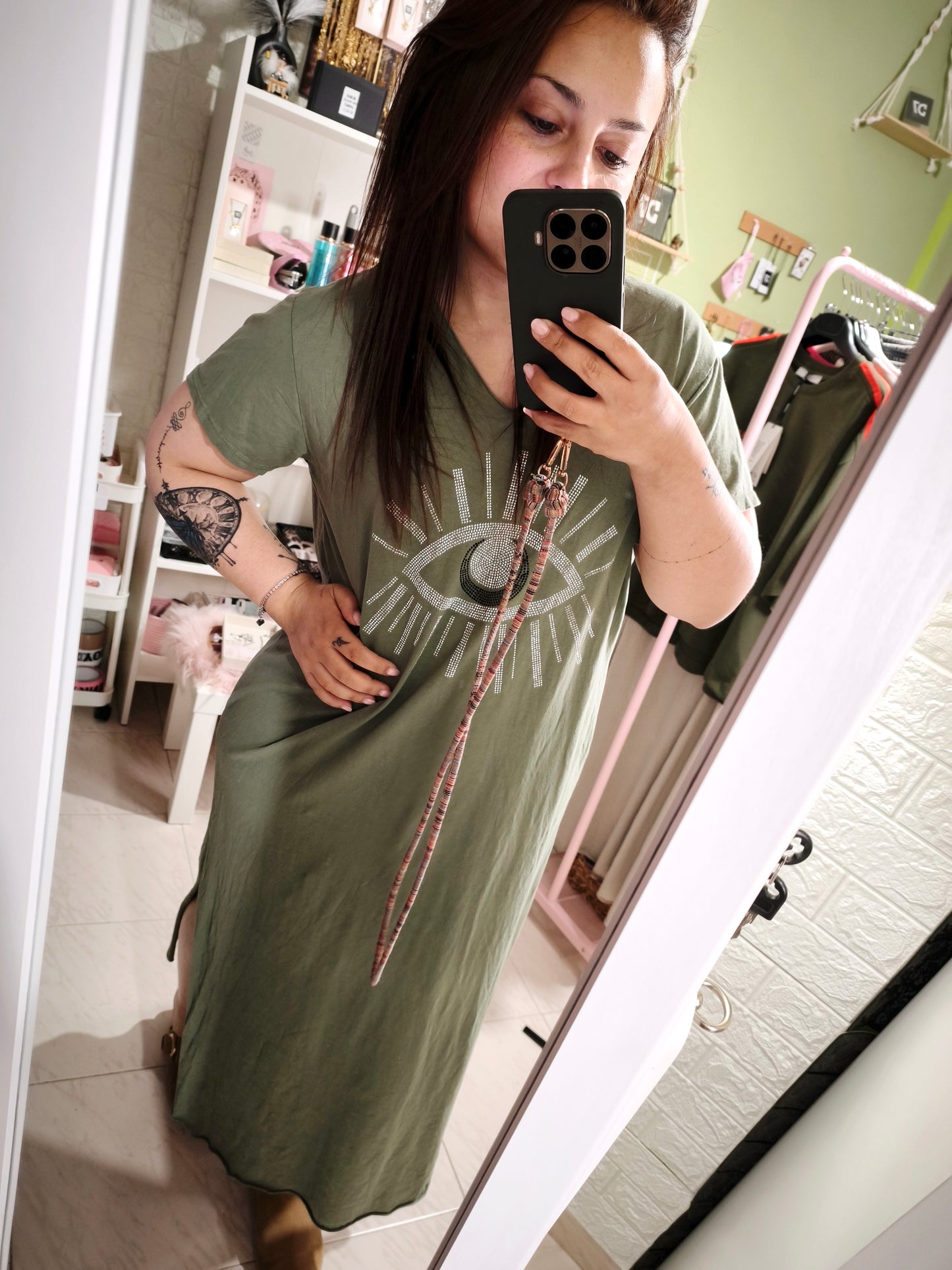 Vestido OJO Strass Acid Wash Colores