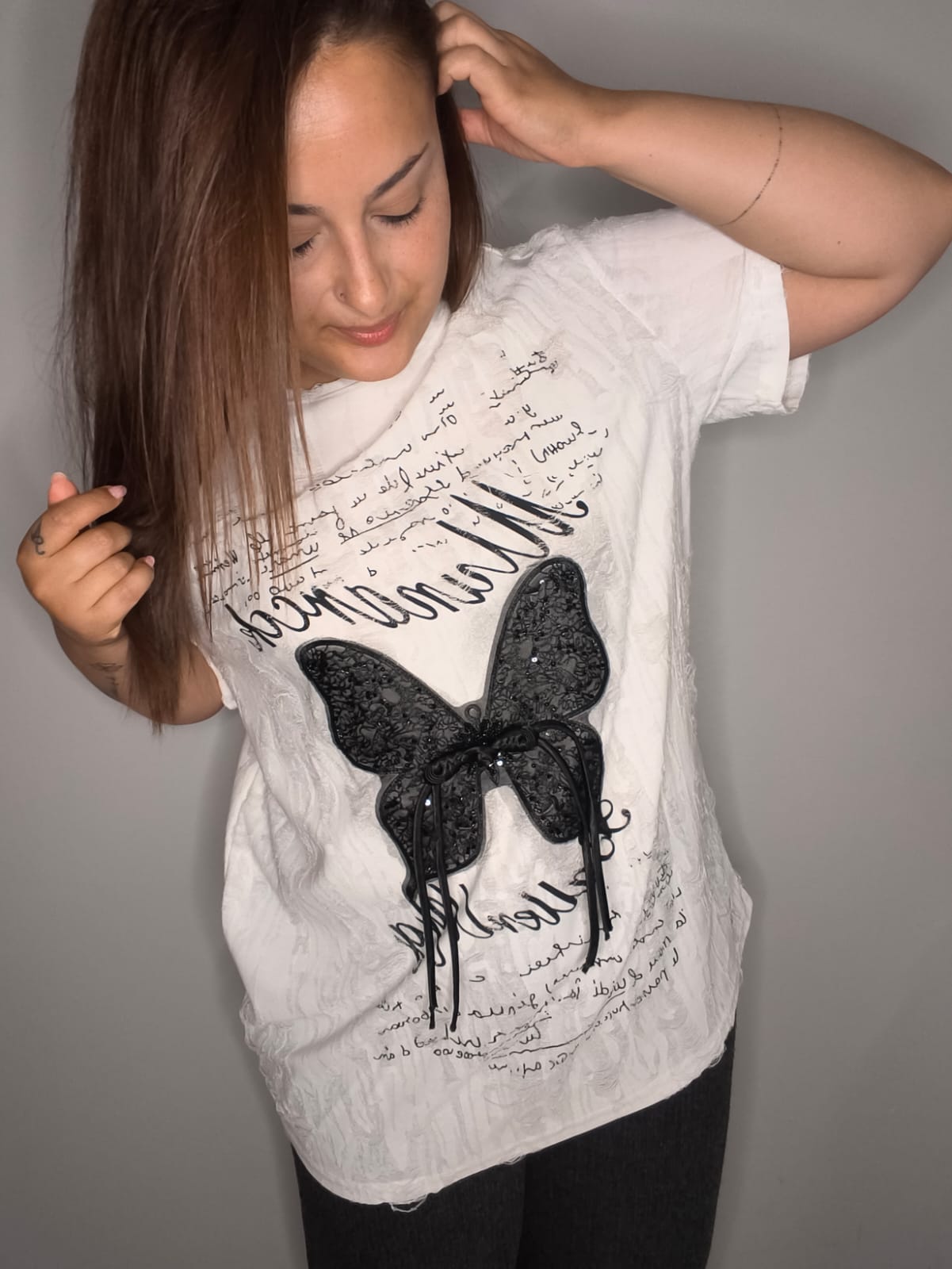 Camiseta Mariposa Blanco - Fly Out