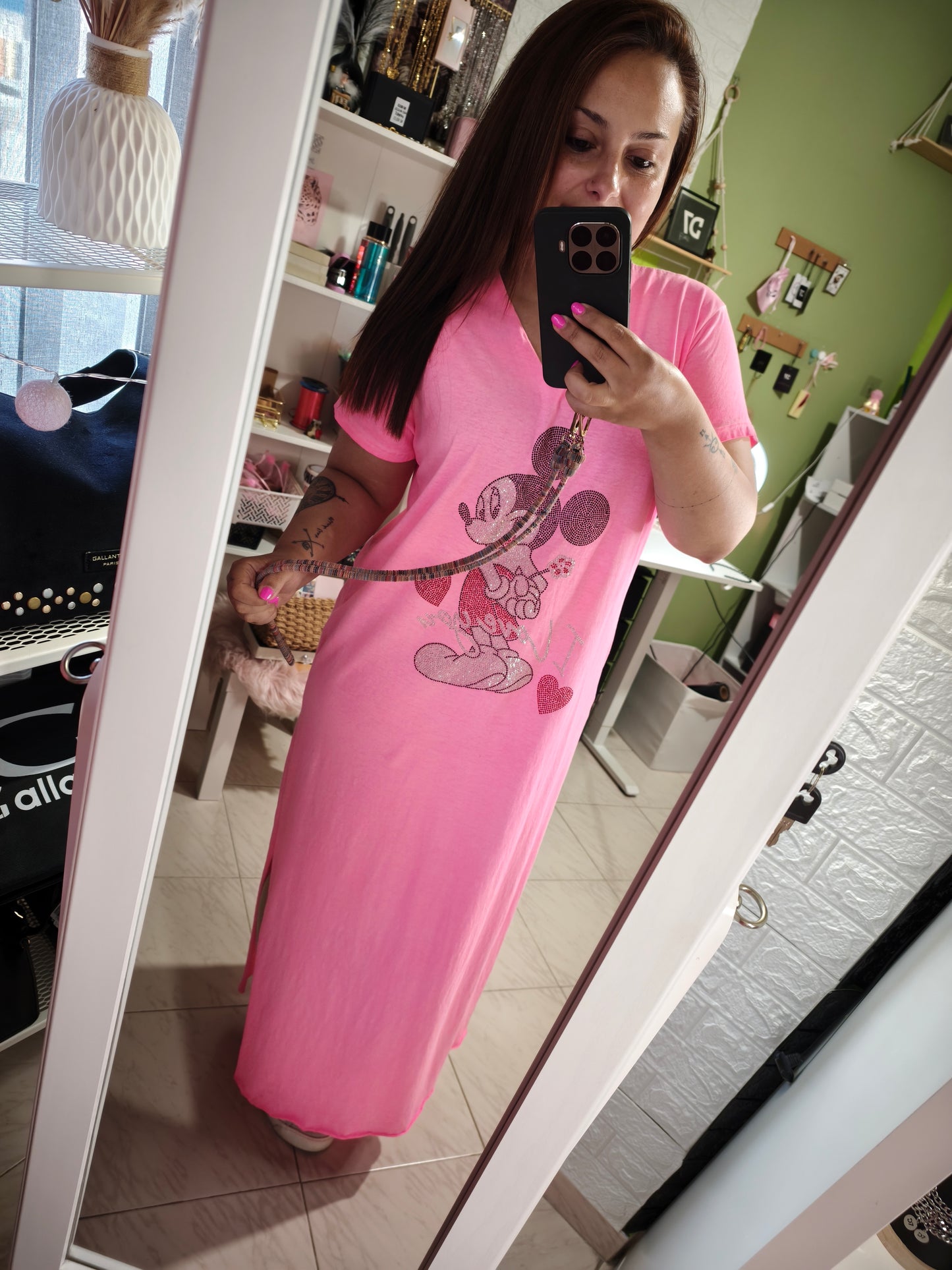 Vestido Largo Brillos & Dibujos animados