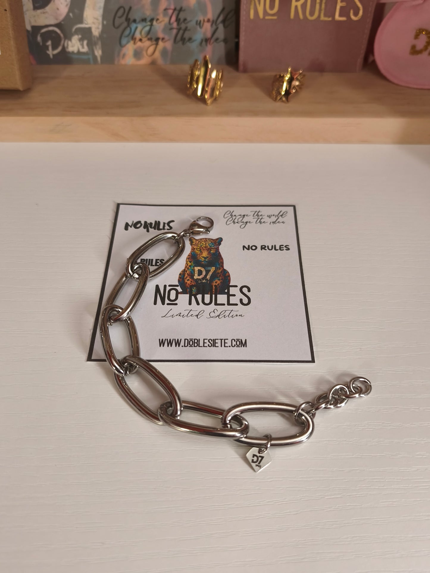 Pulsera Cleopatra Eslabones Plata NR - D7