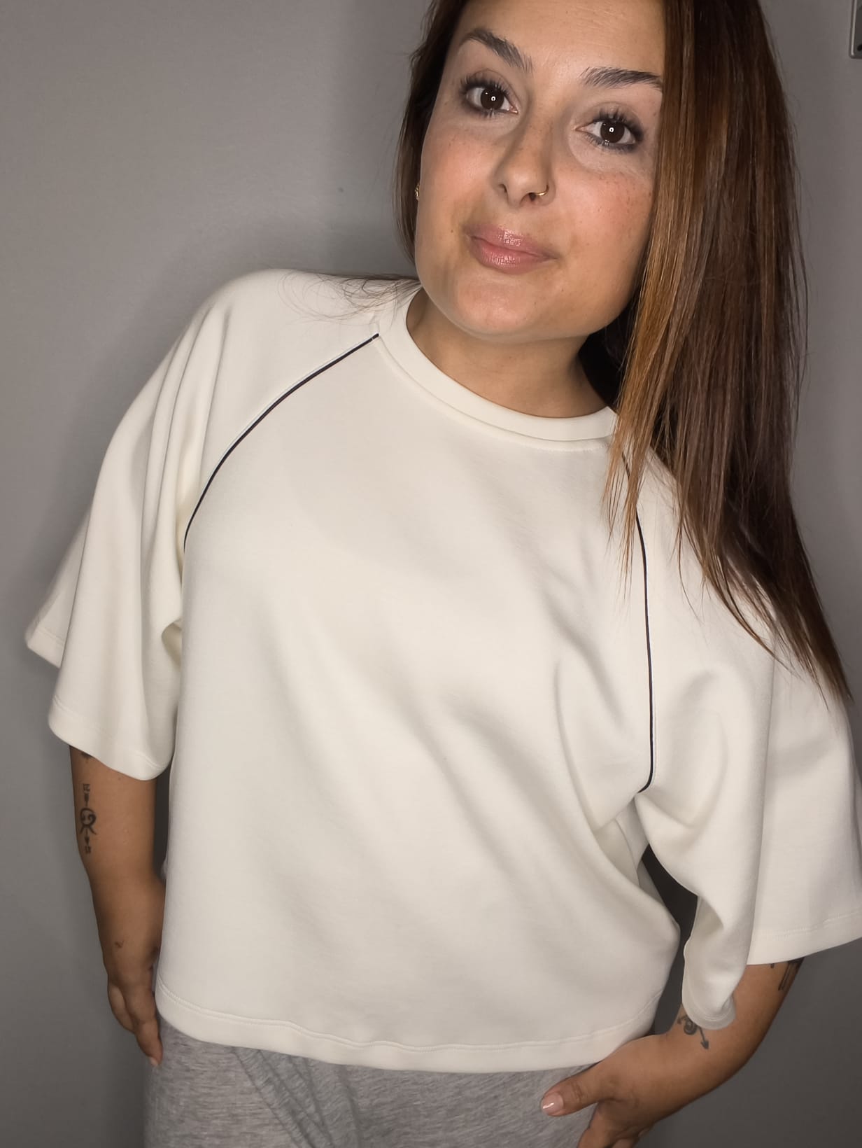 Camiseta Oversize Boxy Blanco Lumina