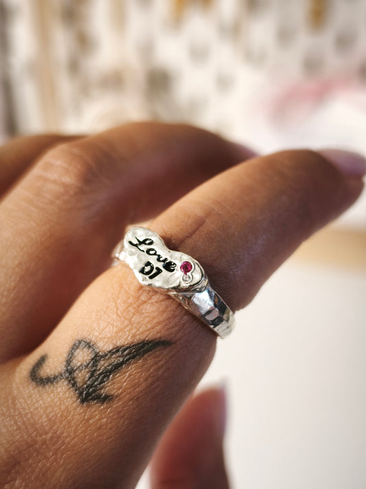 Anillo Plata Love D7 Brand