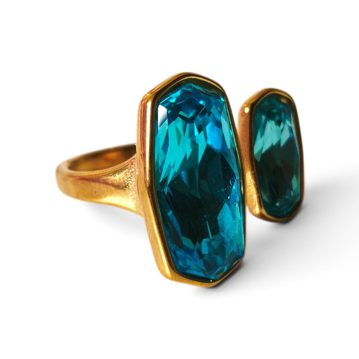 Anillo Esmeralda Azul