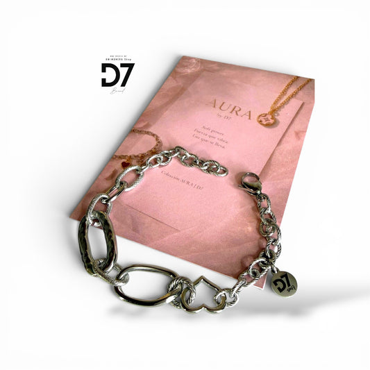 Pulsera LÚMENA PLATA – Colección AURA | D7