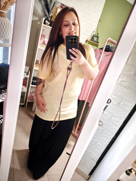 Camiseta Oversize Larga BASIC Amarilla