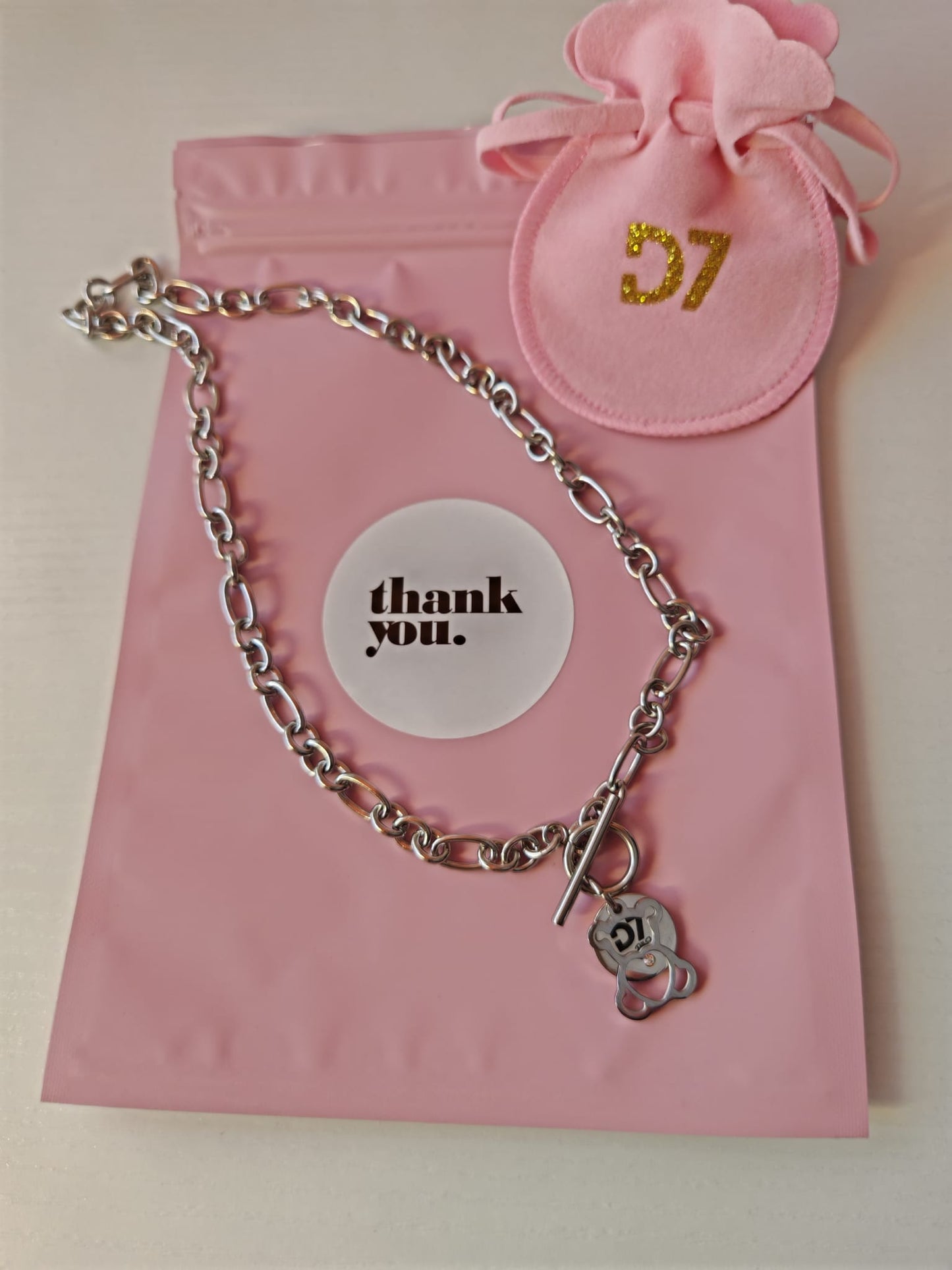 Collar Bear Plata D7