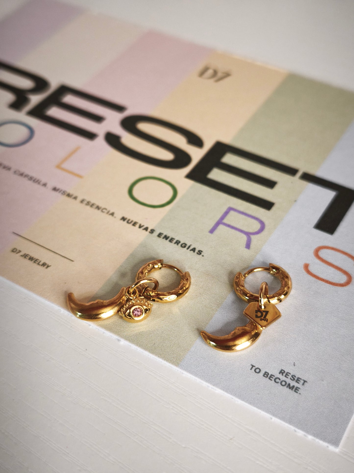 Pendientes LUNA & OJO ORO - RESET x D7
