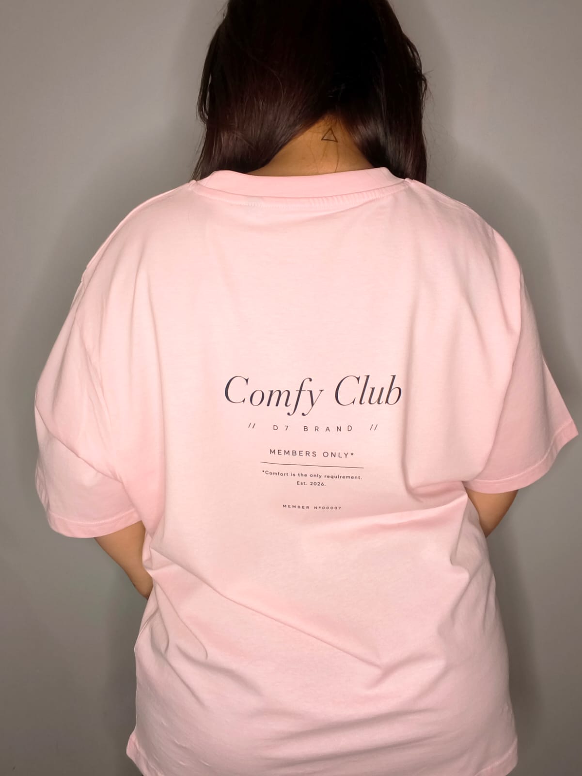 Camiseta Oversize Comfy Rosa - D7 Brand