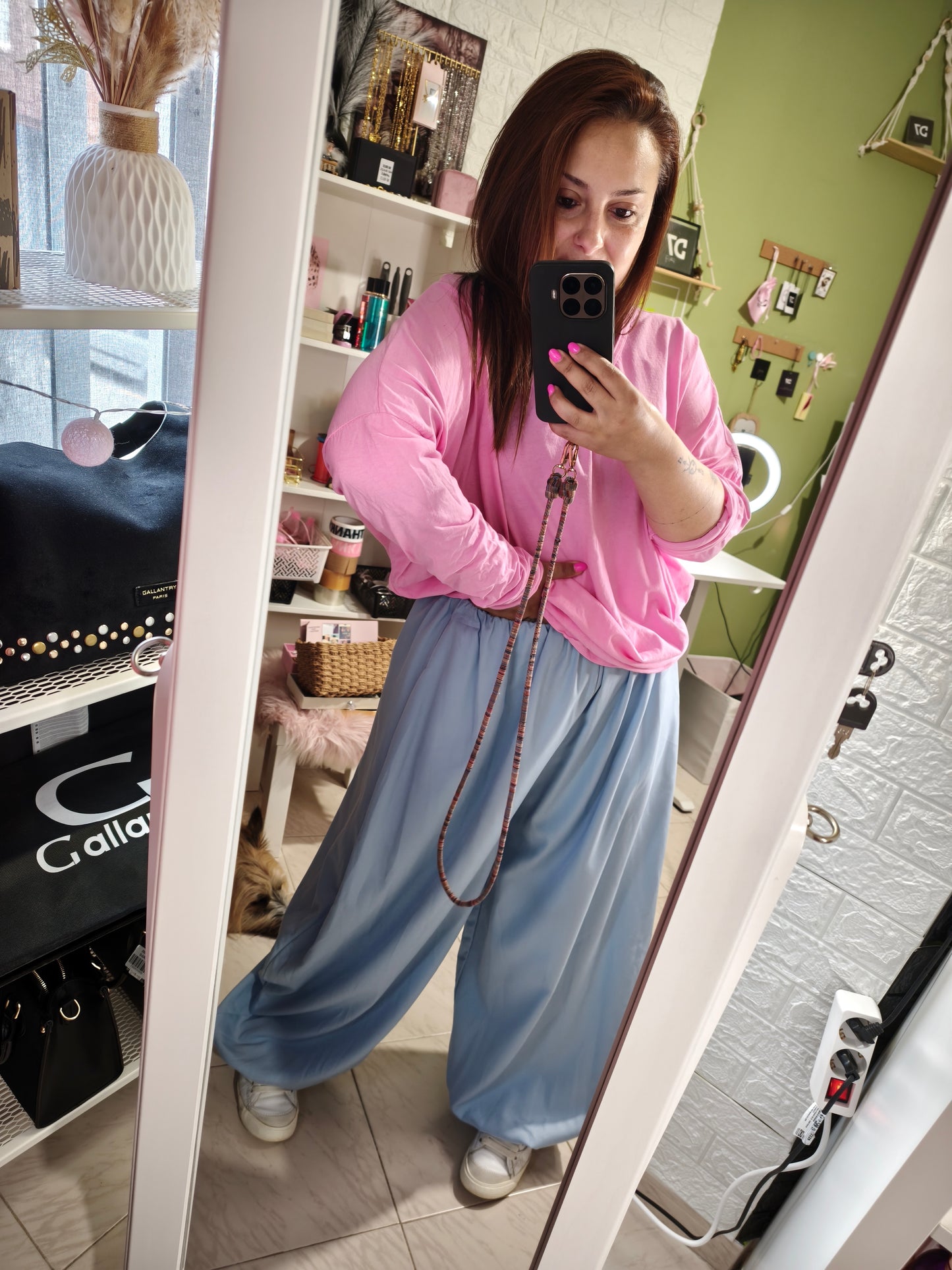 Pantalón Bombacho Estela - Celeste