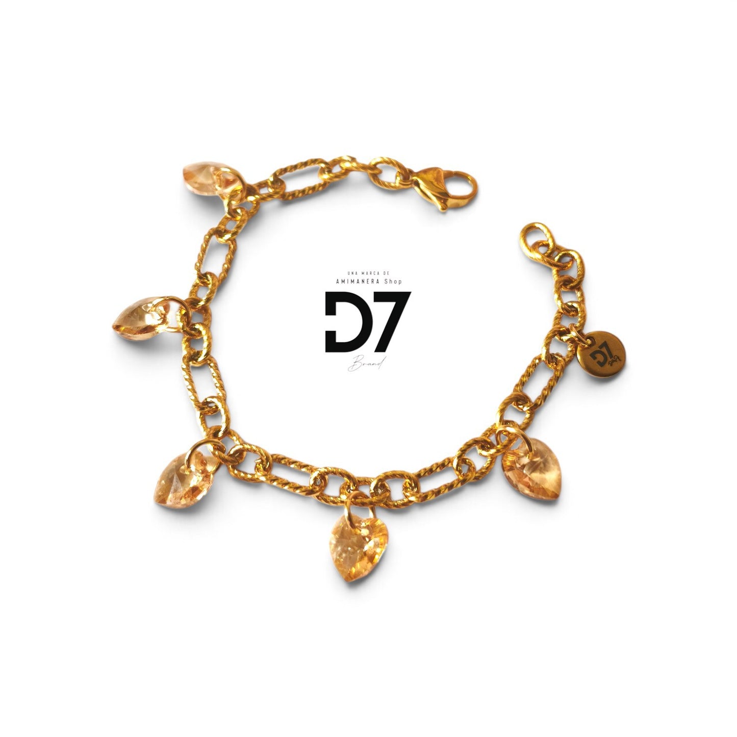 Pulsera Golden Swarovski - D7 Brand