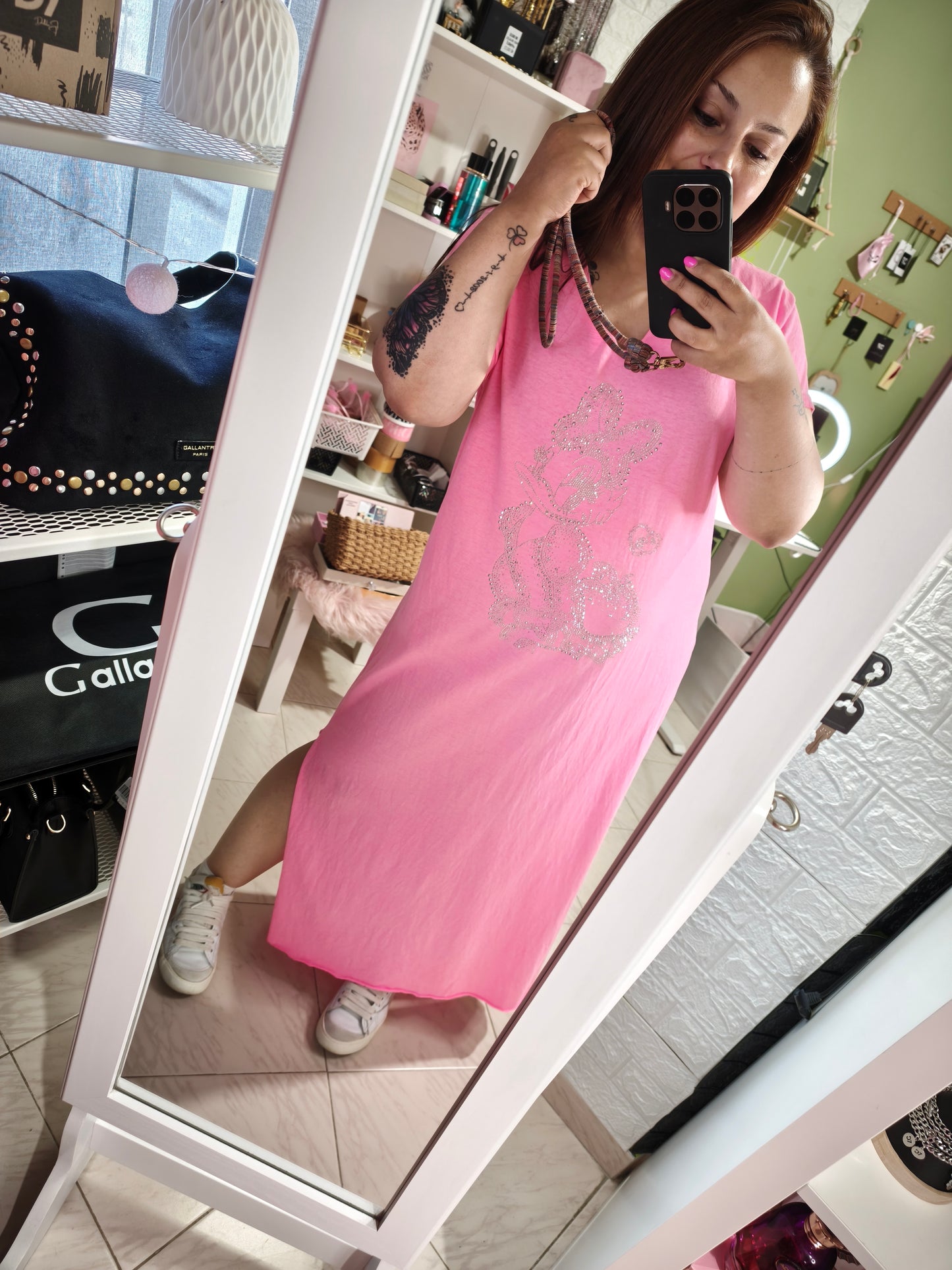 Vestido Largo Brillos & Dibujos animados