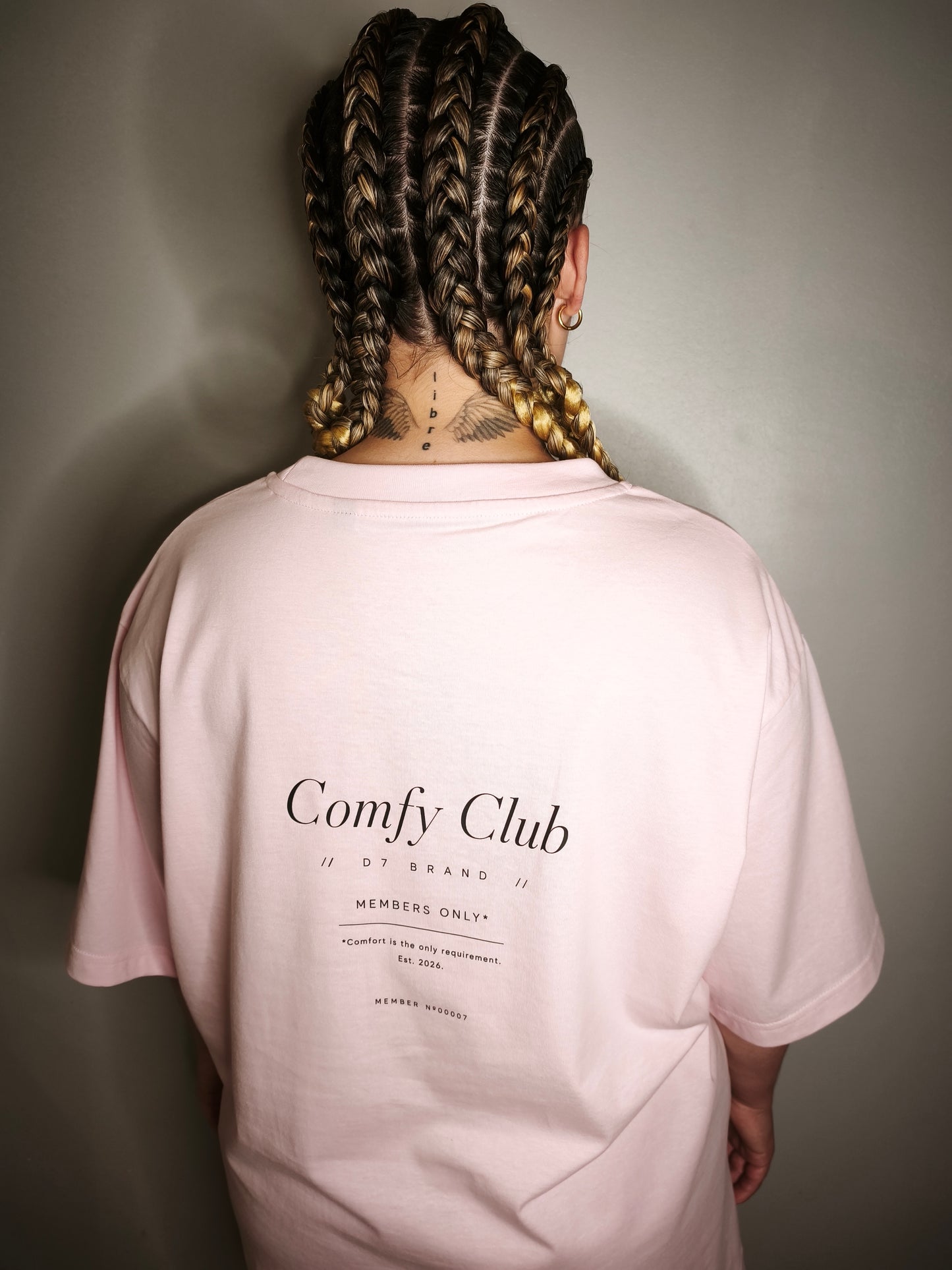 Camiseta Oversize Comfy Rosa - D7 Brand