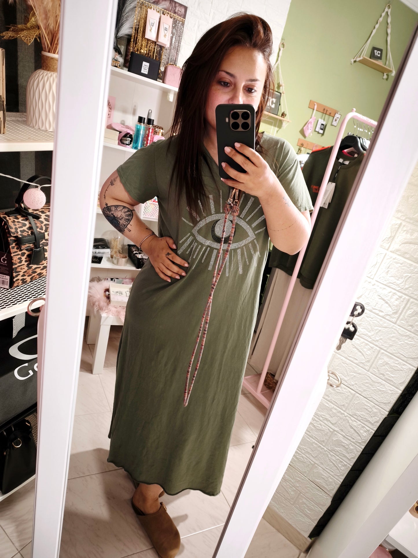 Vestido OJO Strass Acid Wash Colores