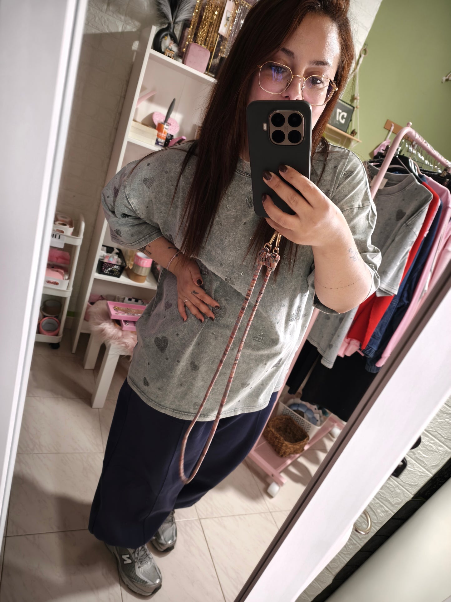 Camiseta Cora Strass Oversize