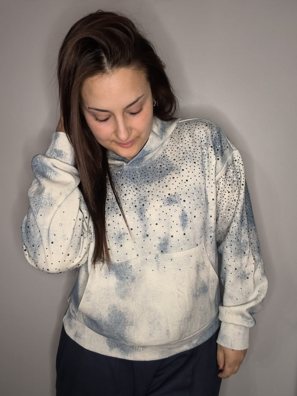 Sudadera Luna Azul & Strass