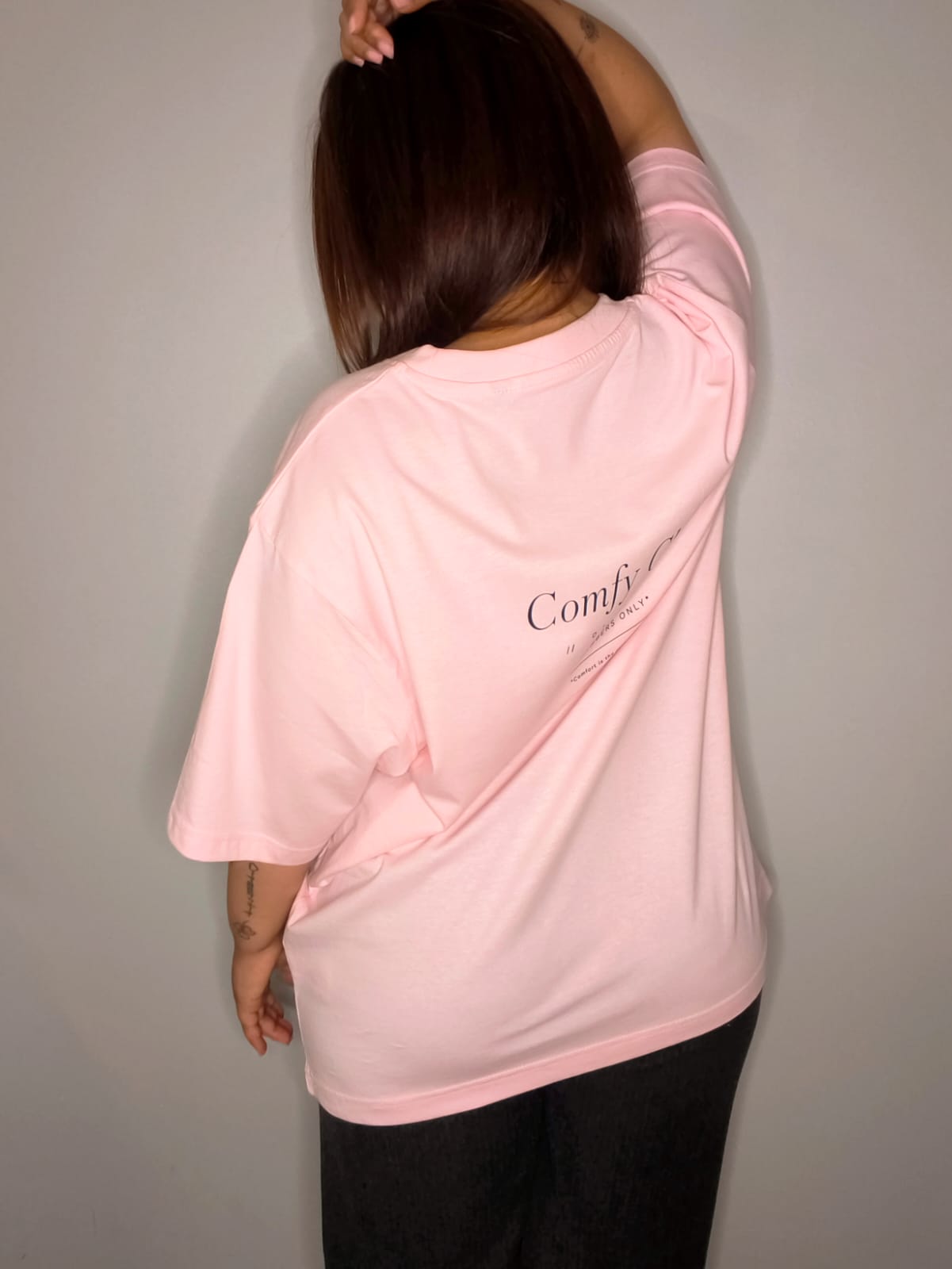 Camiseta Oversize Comfy Rosa - D7 Brand