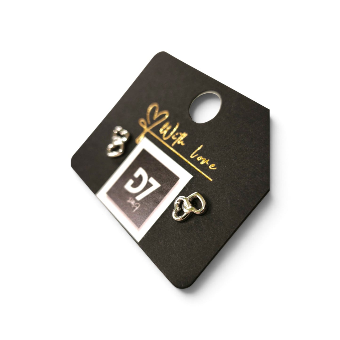 Pendientes Doble Corazón Plata