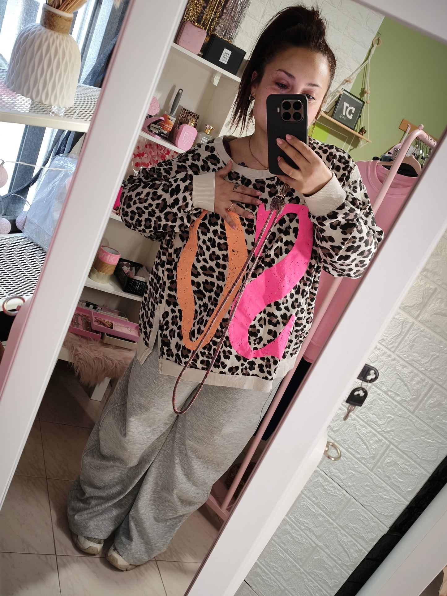 Sudadera Print SOHO Marrón 🤎- Oversize & Flúor