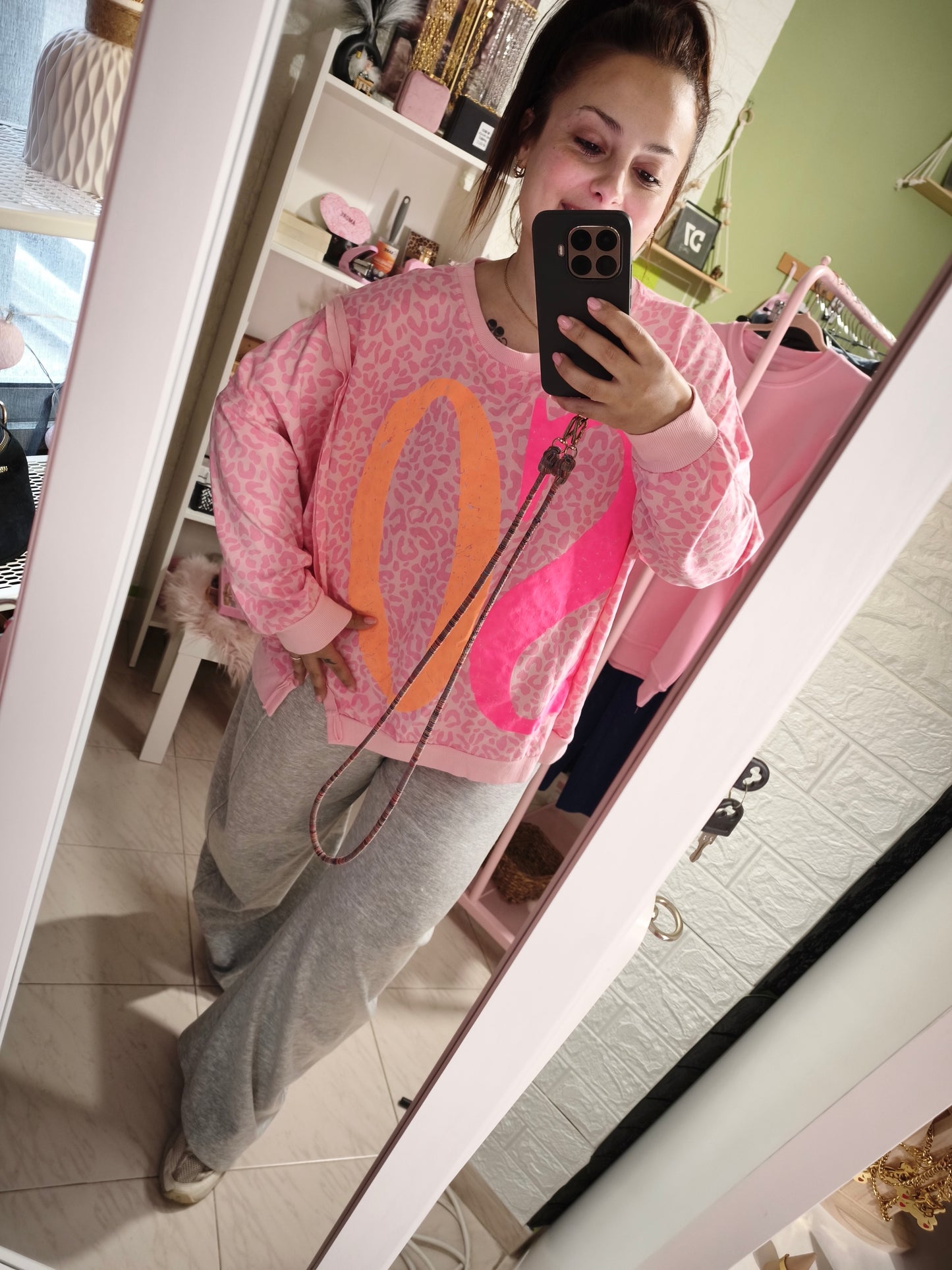 Sudadera Print SOHO Rosa - Oversize & Flúor