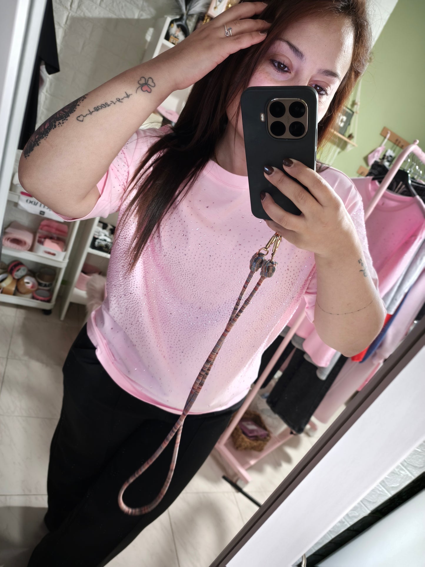 Camiseta Brillos Rosa 🩷✨