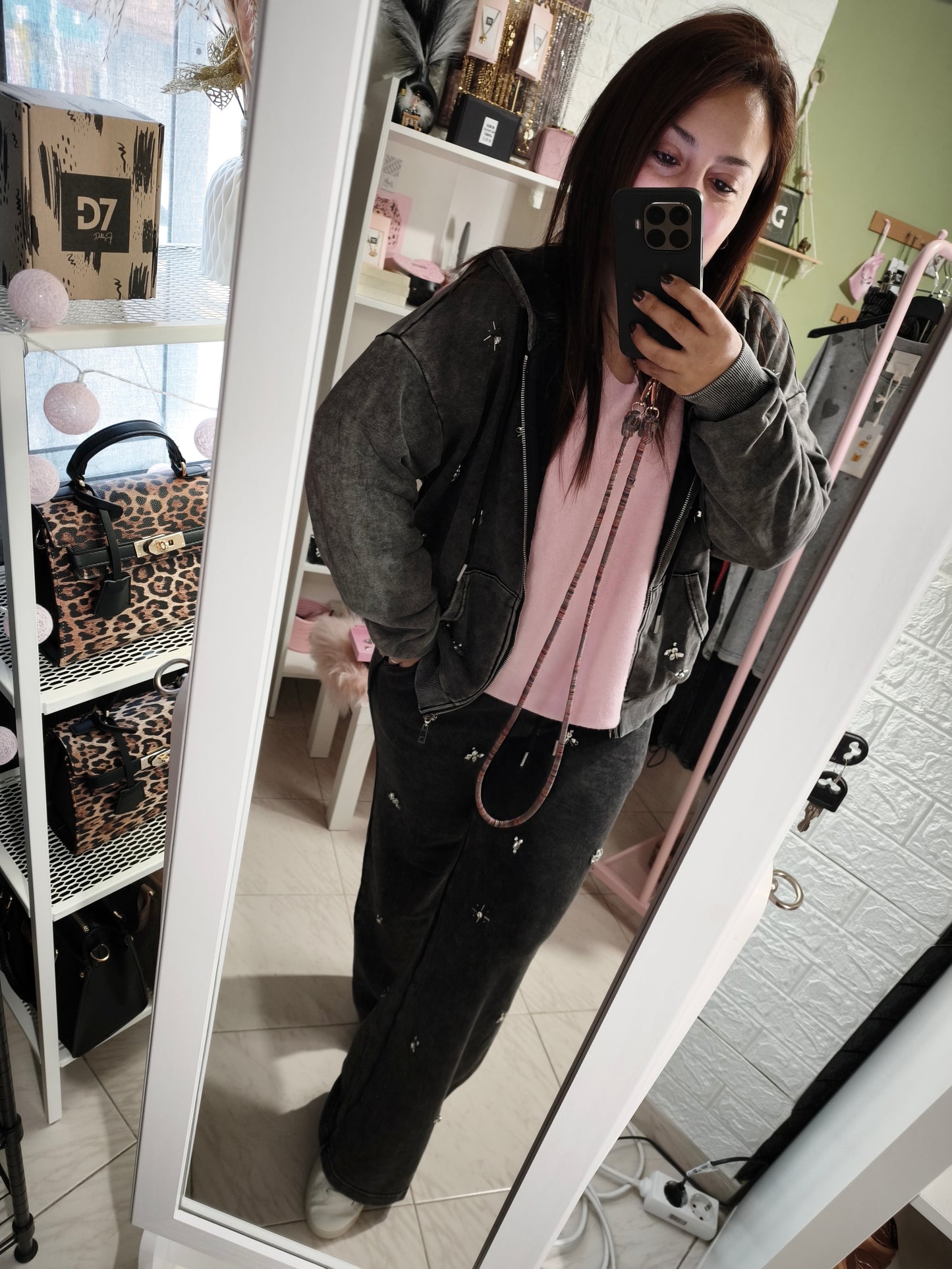 Chaqueta Duna Efecto Lavado - Pedrería