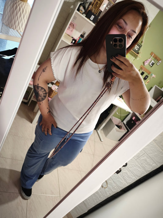 Camiseta Roma Blanco Tachas