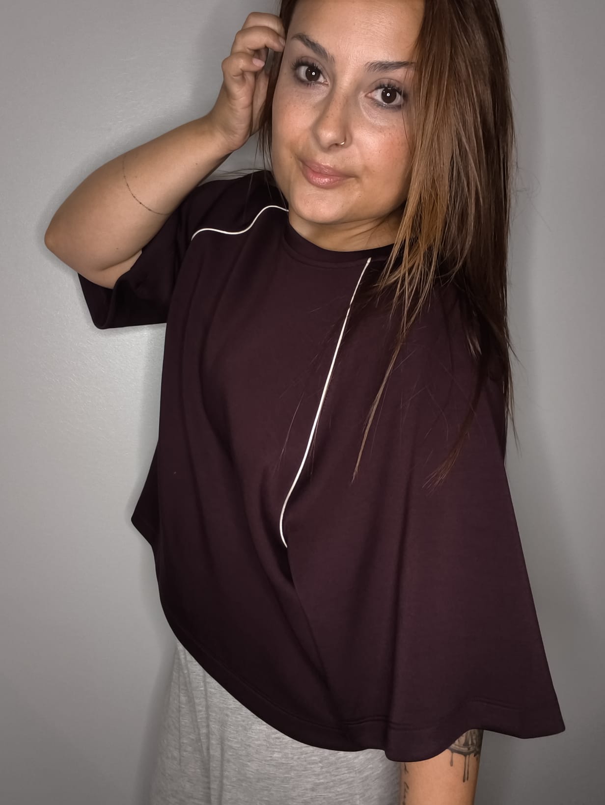 Camiseta Oversize Boxy Chocolate Lumina