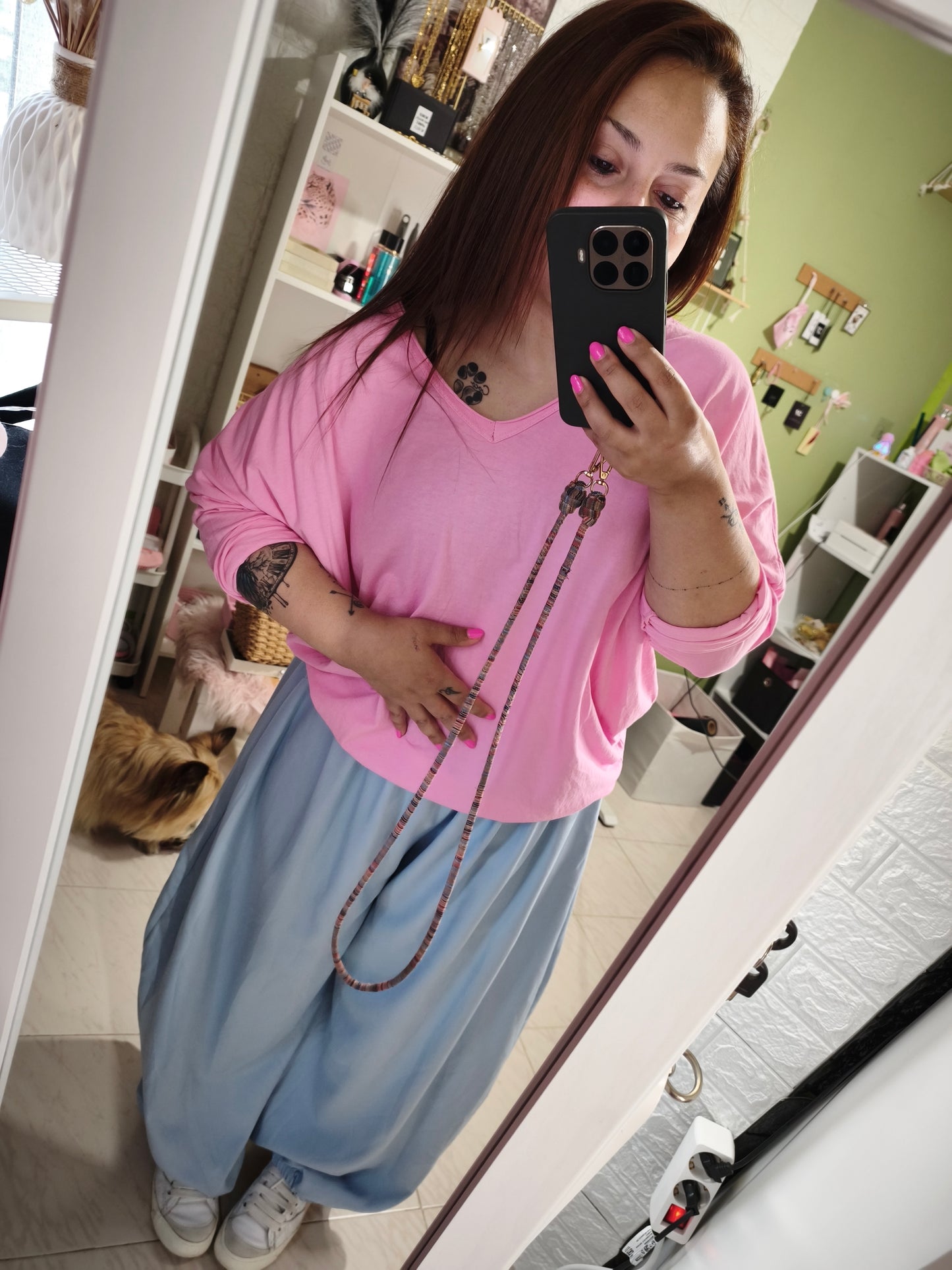 Camiseta Basic Manga larga Rosa