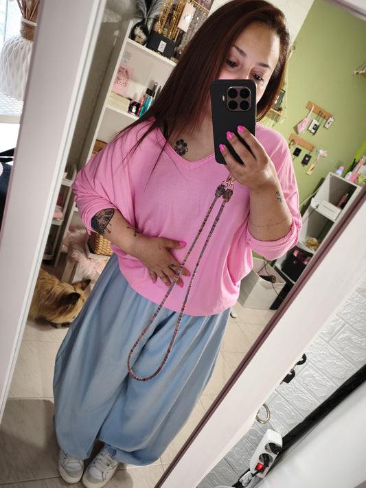 Camiseta Basic Manga larga Rosa