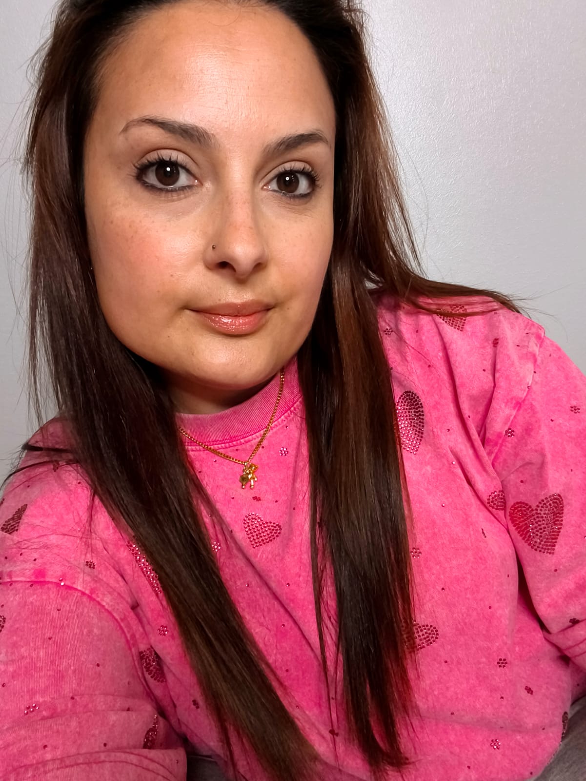 Camiseta CORA OVER STRASS - ROSA