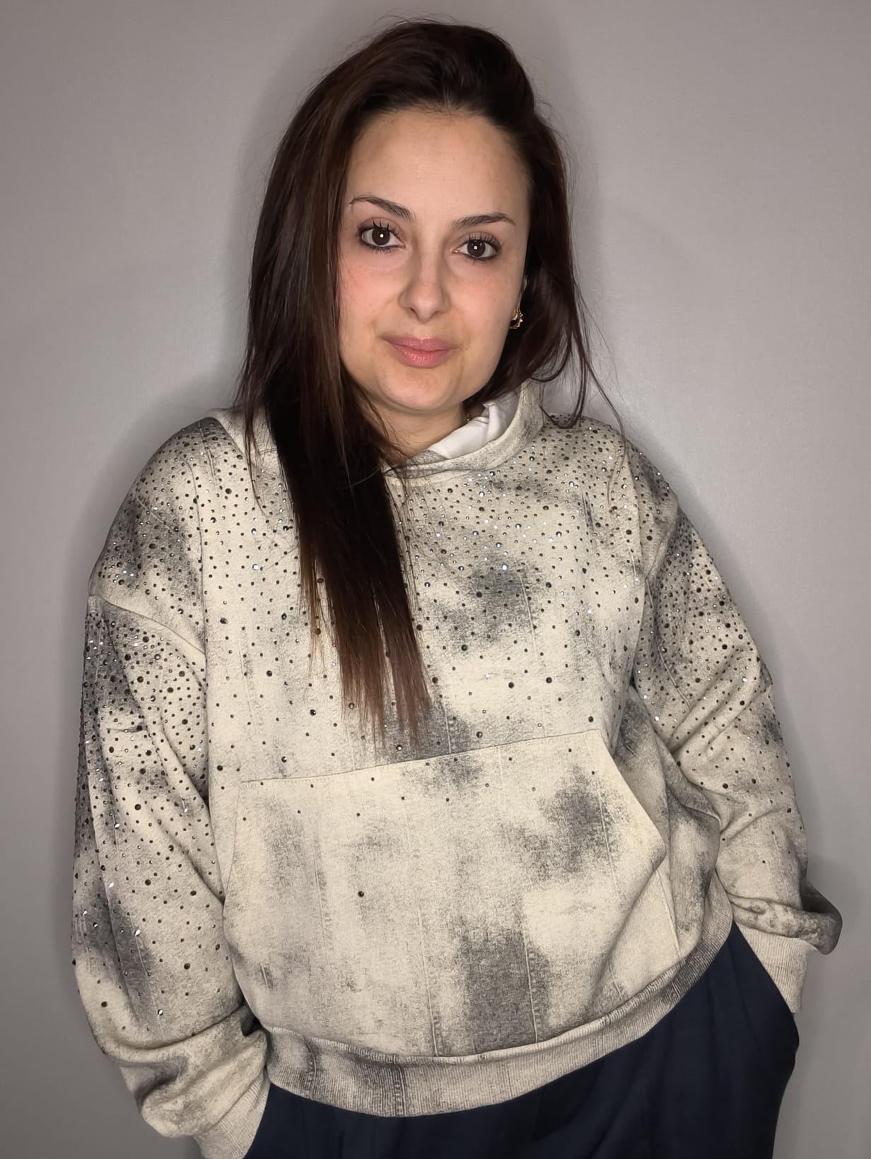 Sudadera Luna Gris 🩶 & Strass