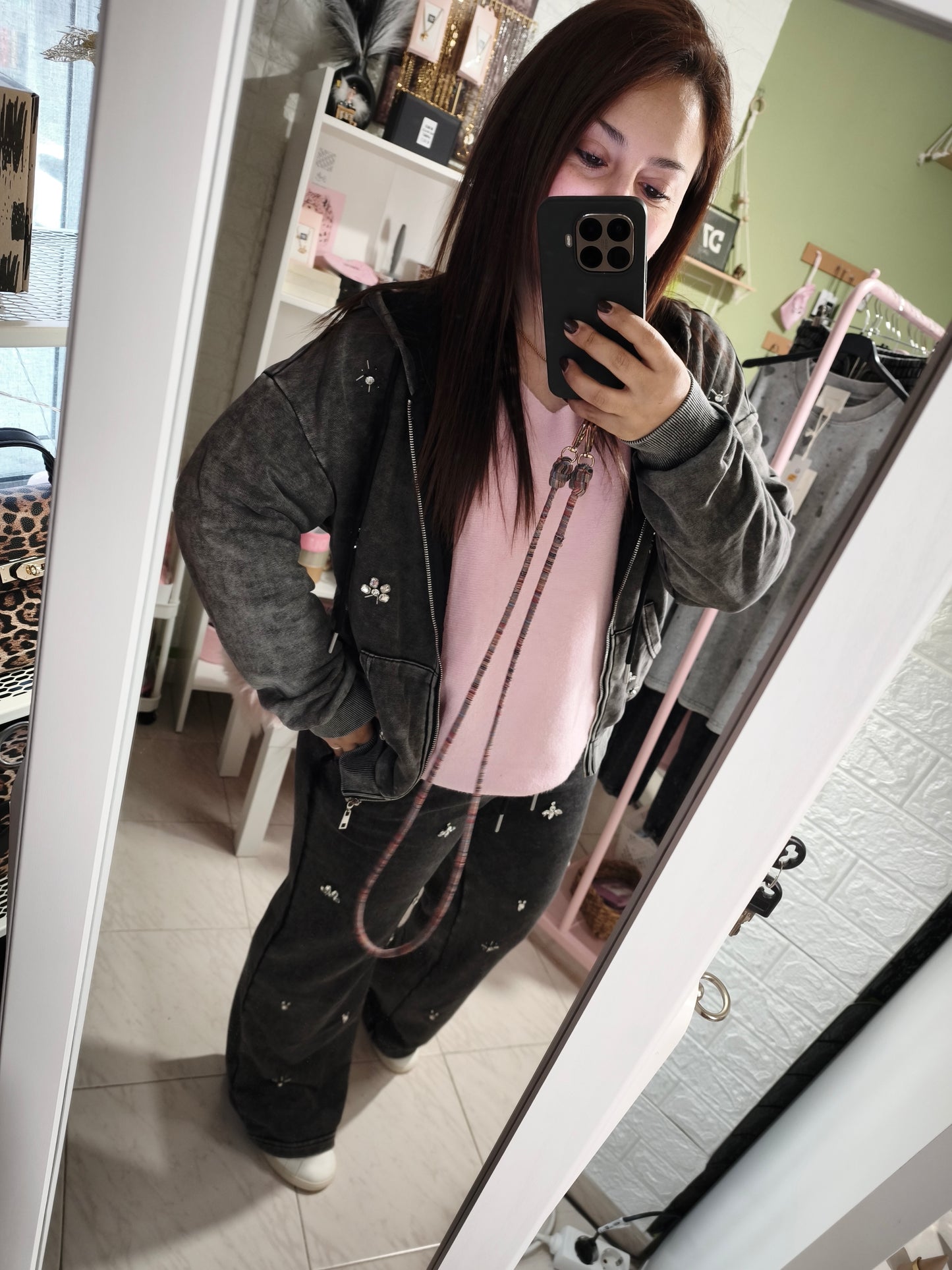 Chaqueta Duna Efecto Lavado - Pedrería