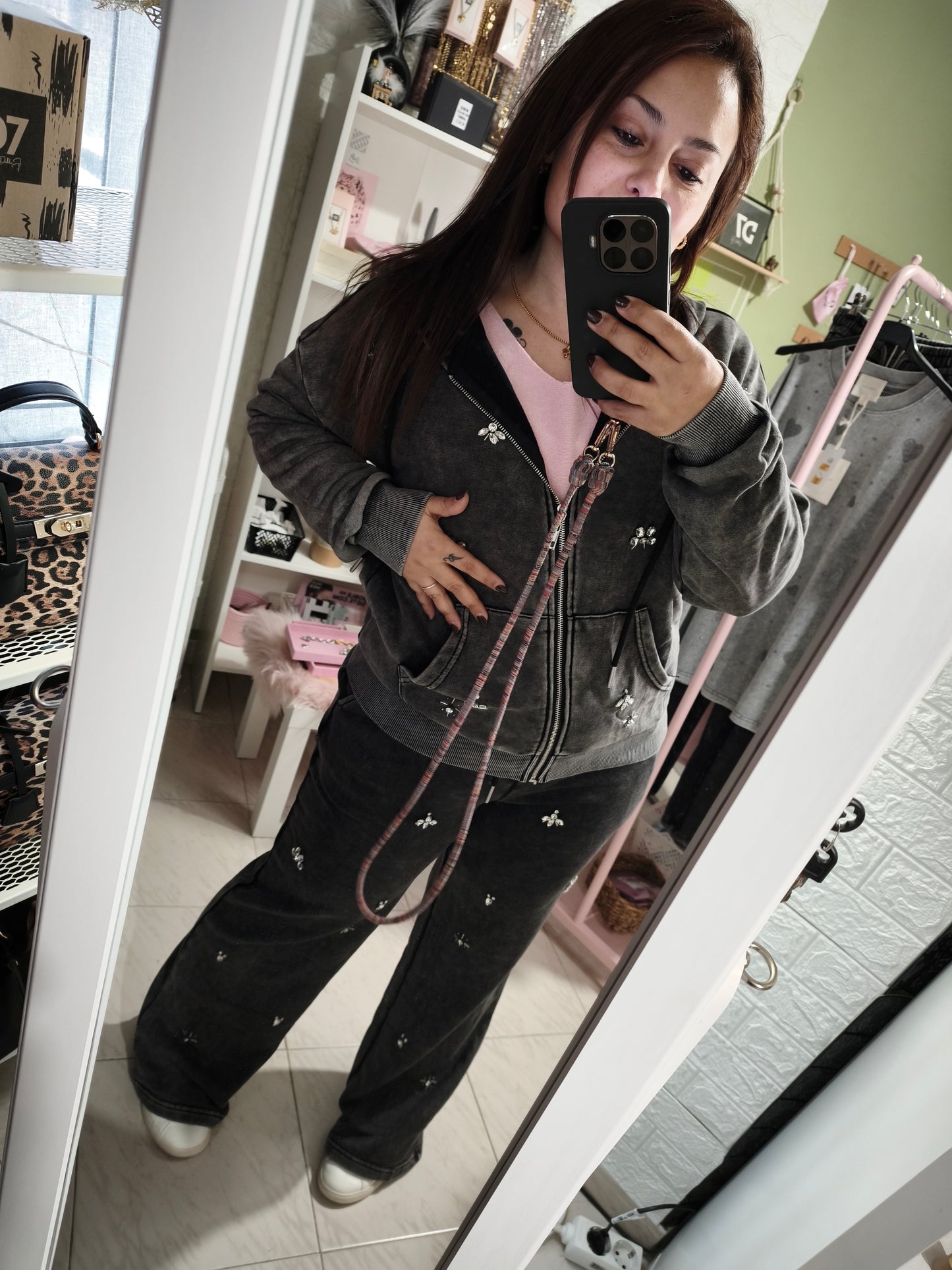 Chaqueta Duna Efecto Lavado - Pedrería