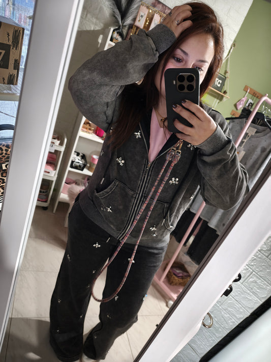 Chaqueta Duna Efecto Lavado - Pedrería