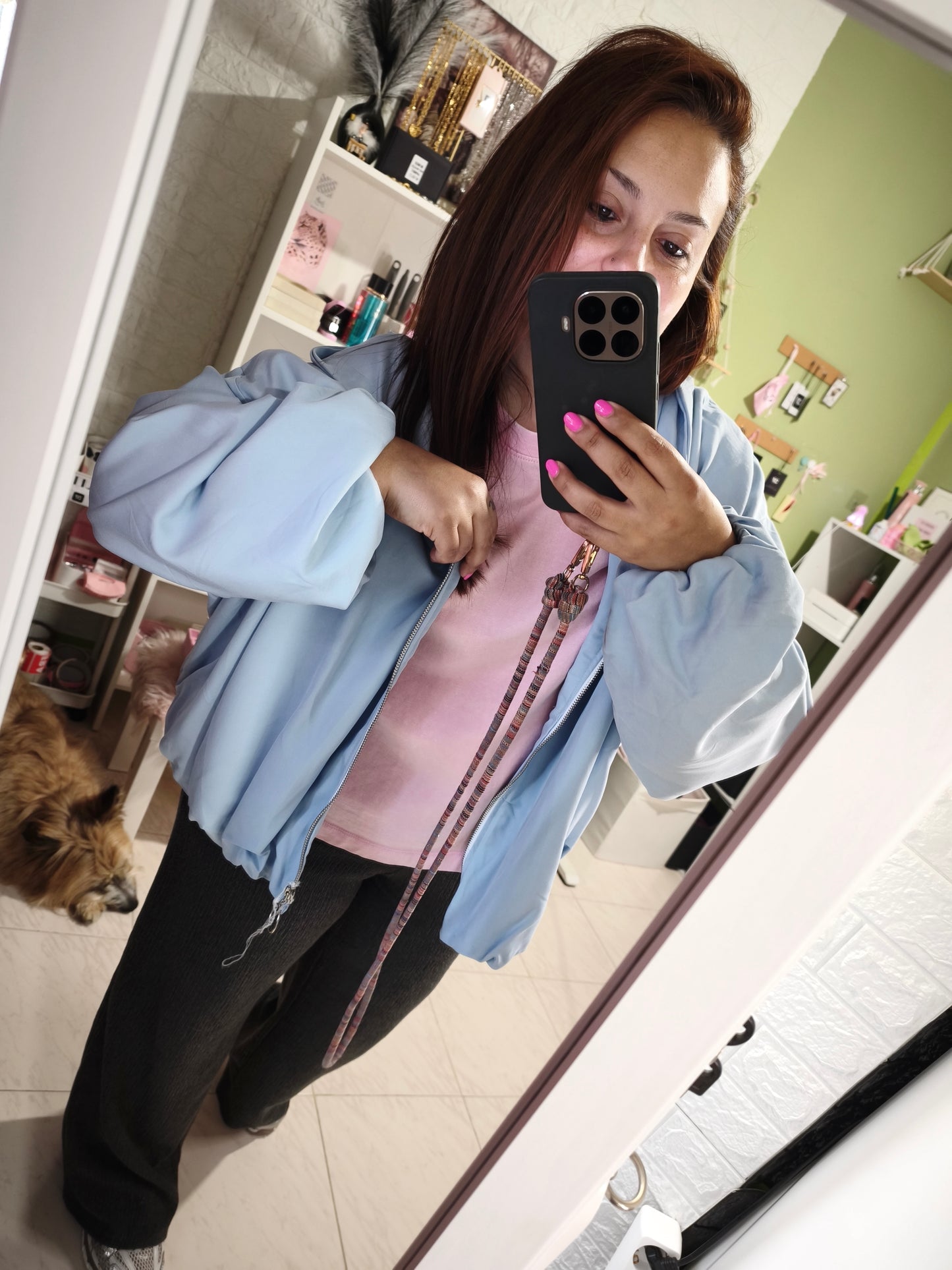 Chaqueta Volumen Estela - Celeste