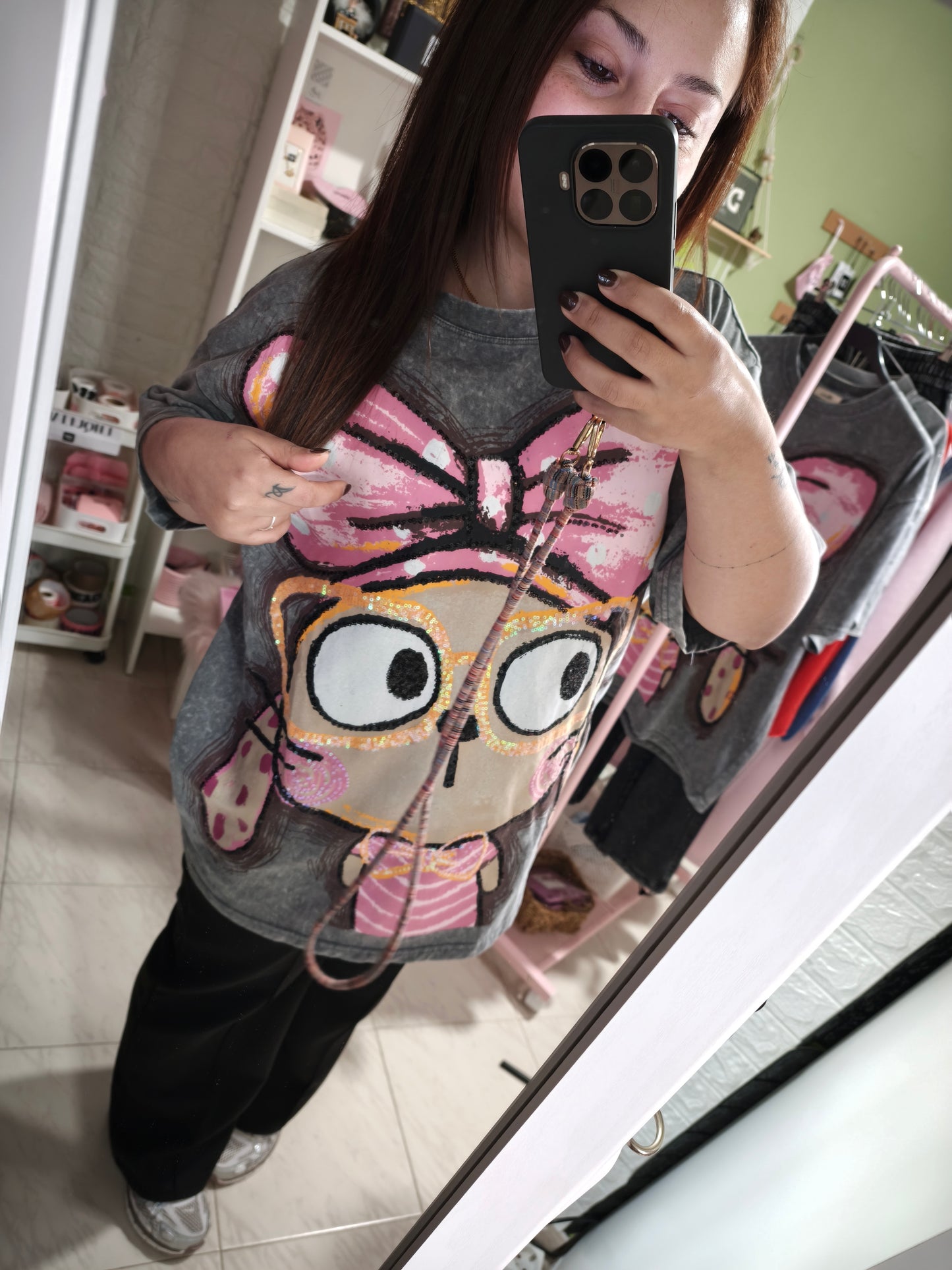 Camiseta Lulú Brillos - Efecto Lavado Oversize