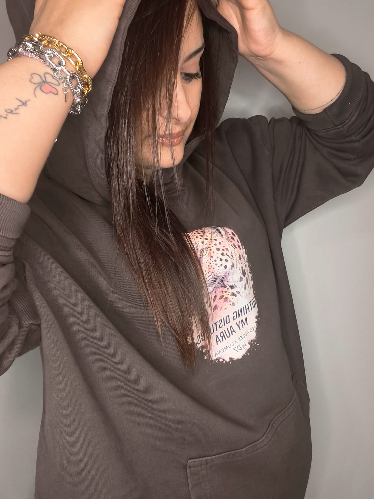 Sudadera NR Lúmena - Choco Capucha