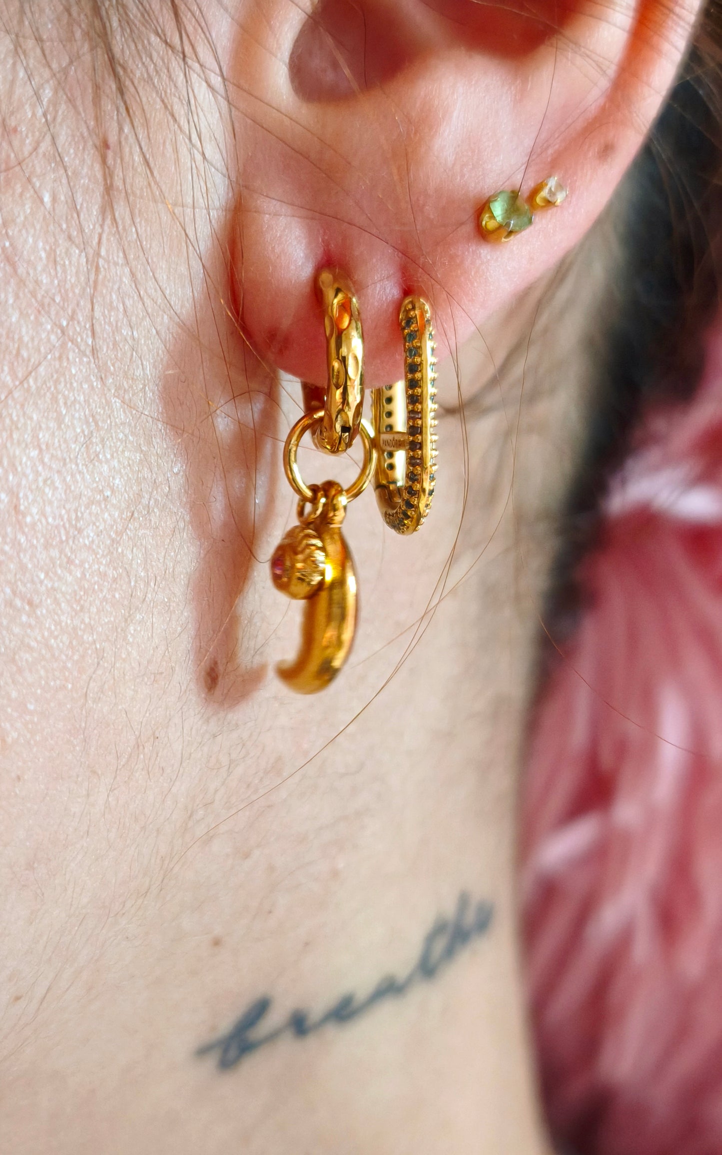 Pendientes LUNA & OJO ORO - RESET x D7