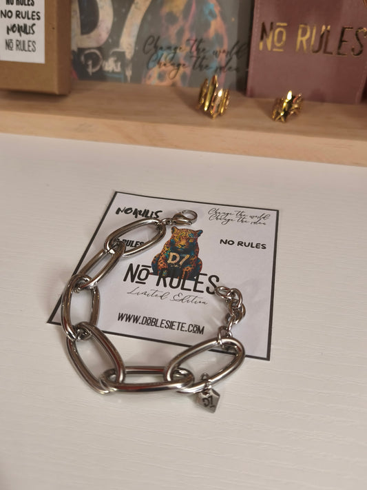 Pulsera Cleopatra Eslabones Plata NR - D7