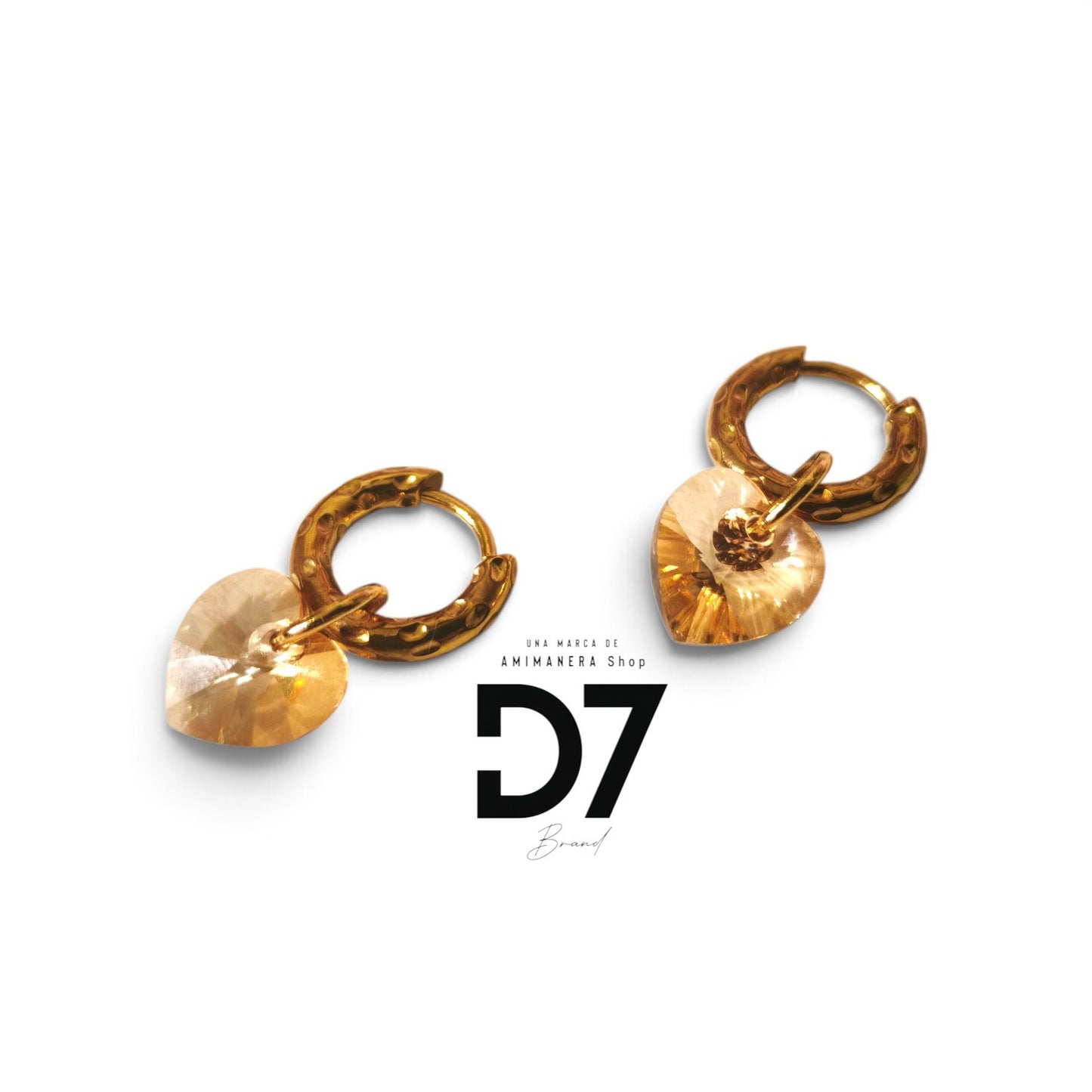 Pendientes Golden Swarovski - D7 Brand